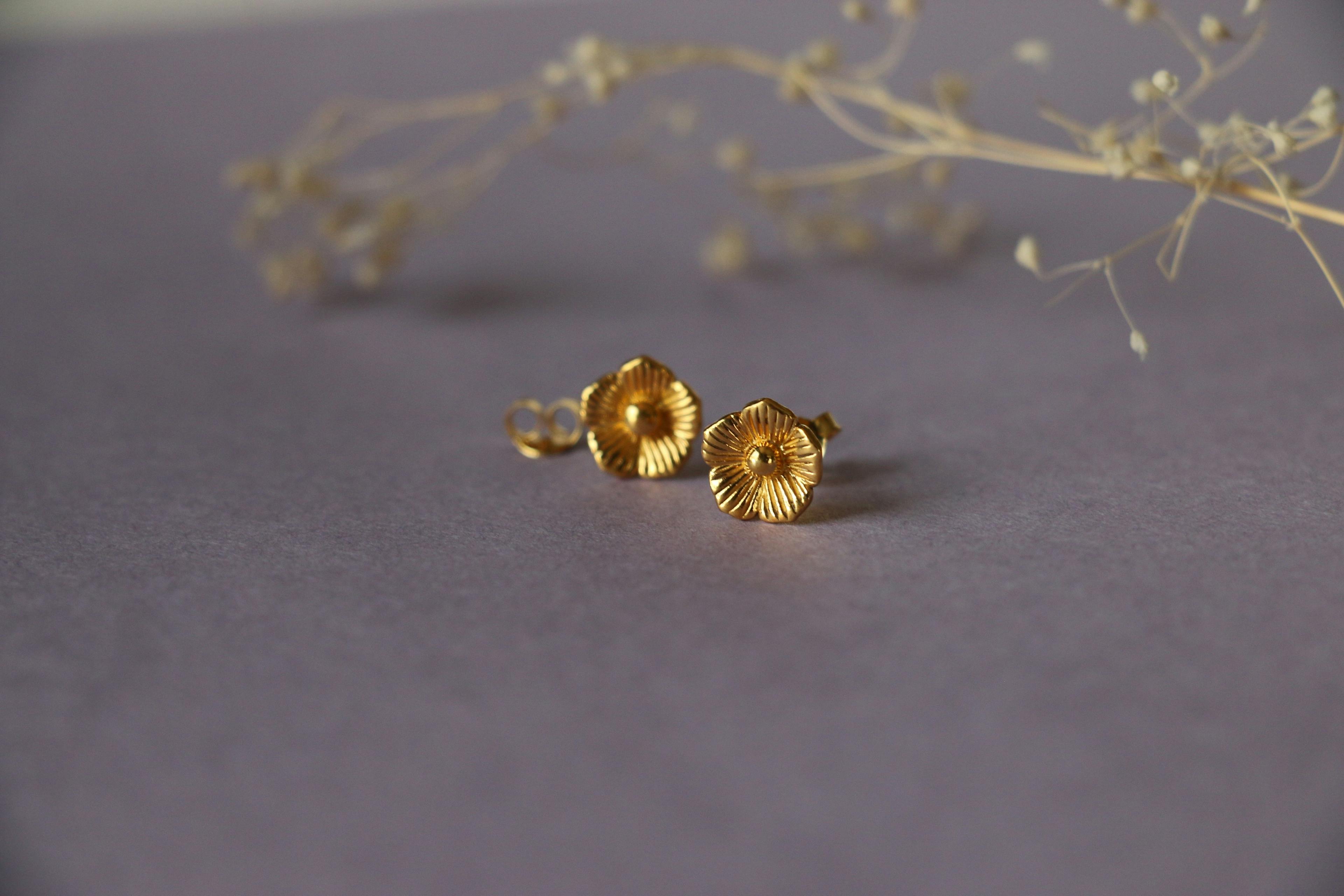 Thumbnail preview #9 for Floral ear studs