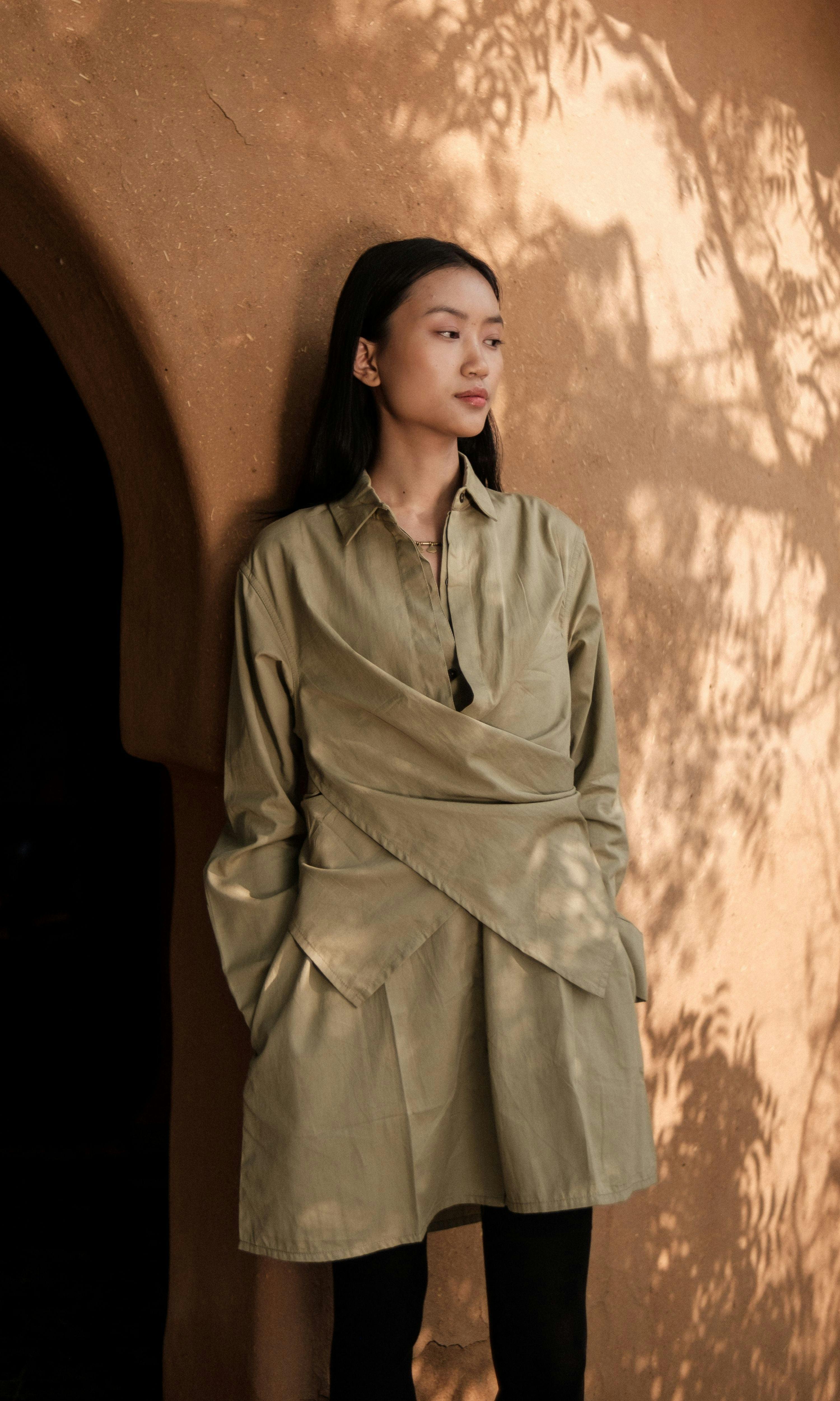 Seattle Wrap Shirt Dress, a product by The Terra Tribe