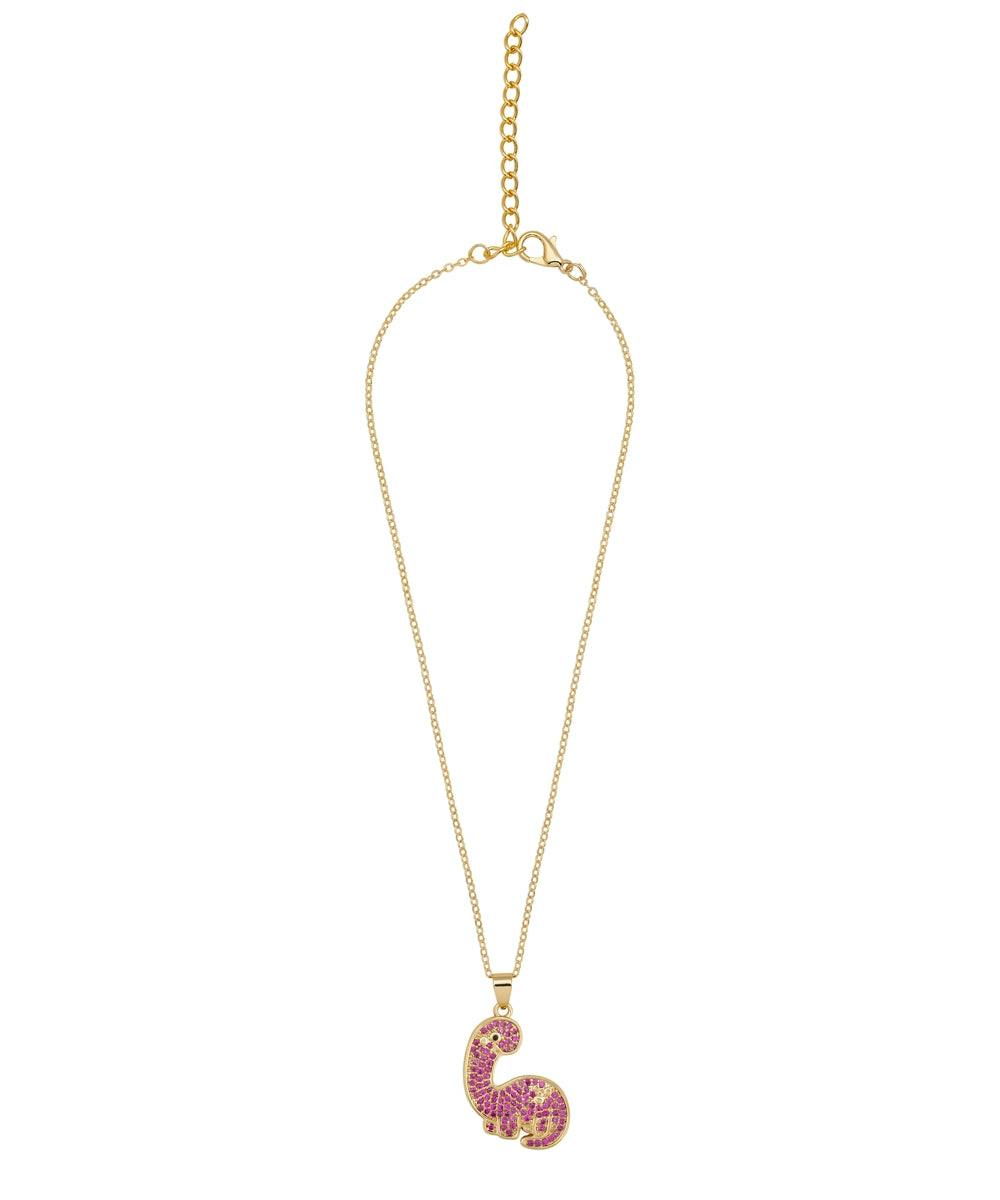 Thumbnail preview #1 for Pink Dinosaur Necklace