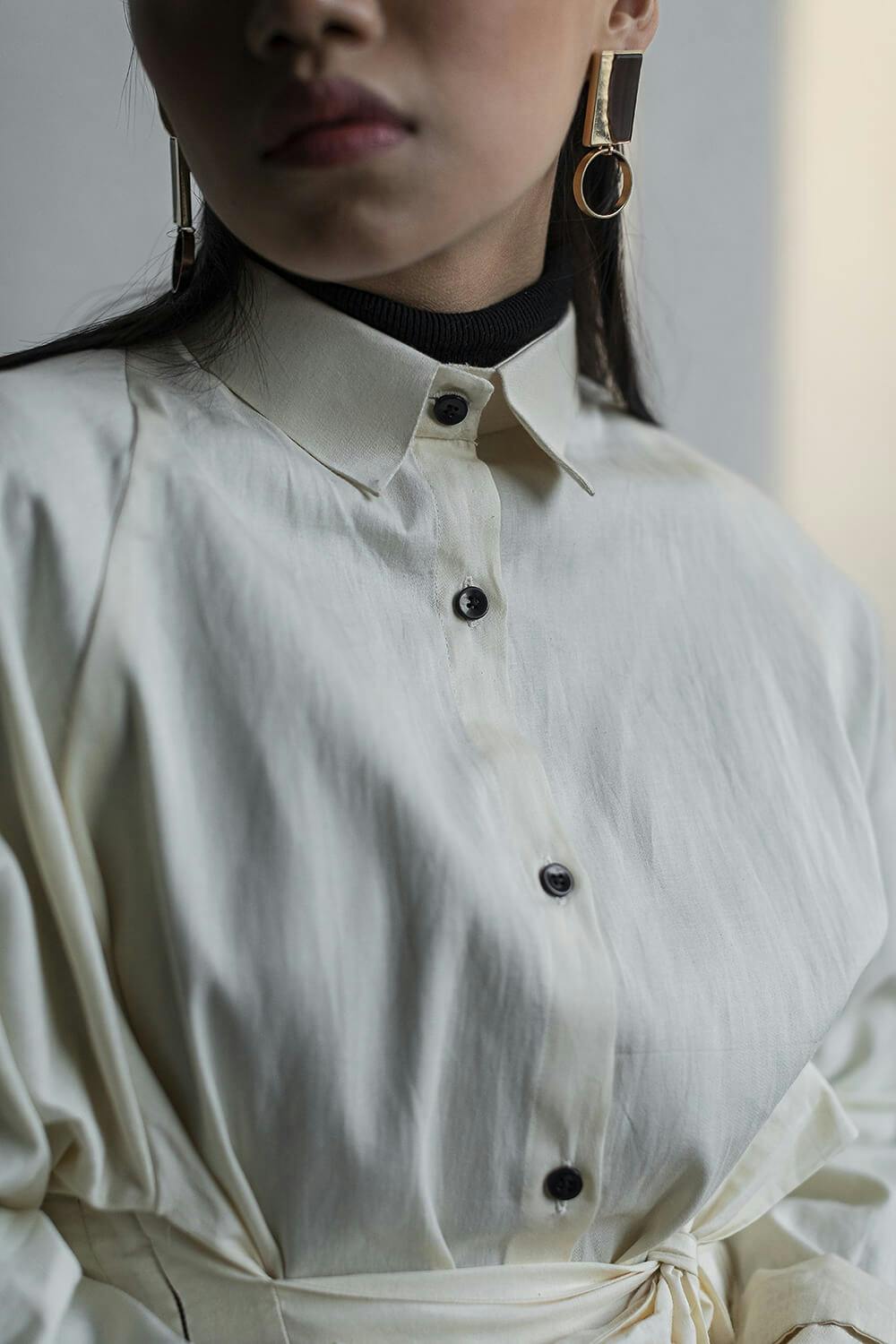 Organic Cotton Pleated Shirt, a product by Corpora Studio