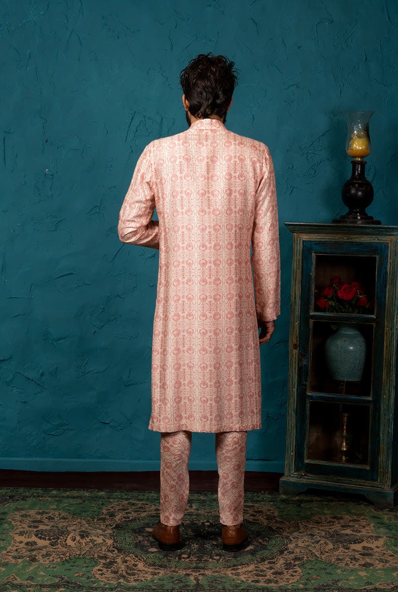 Thumbnail preview #2 for PINK PRINTED KURTA SET