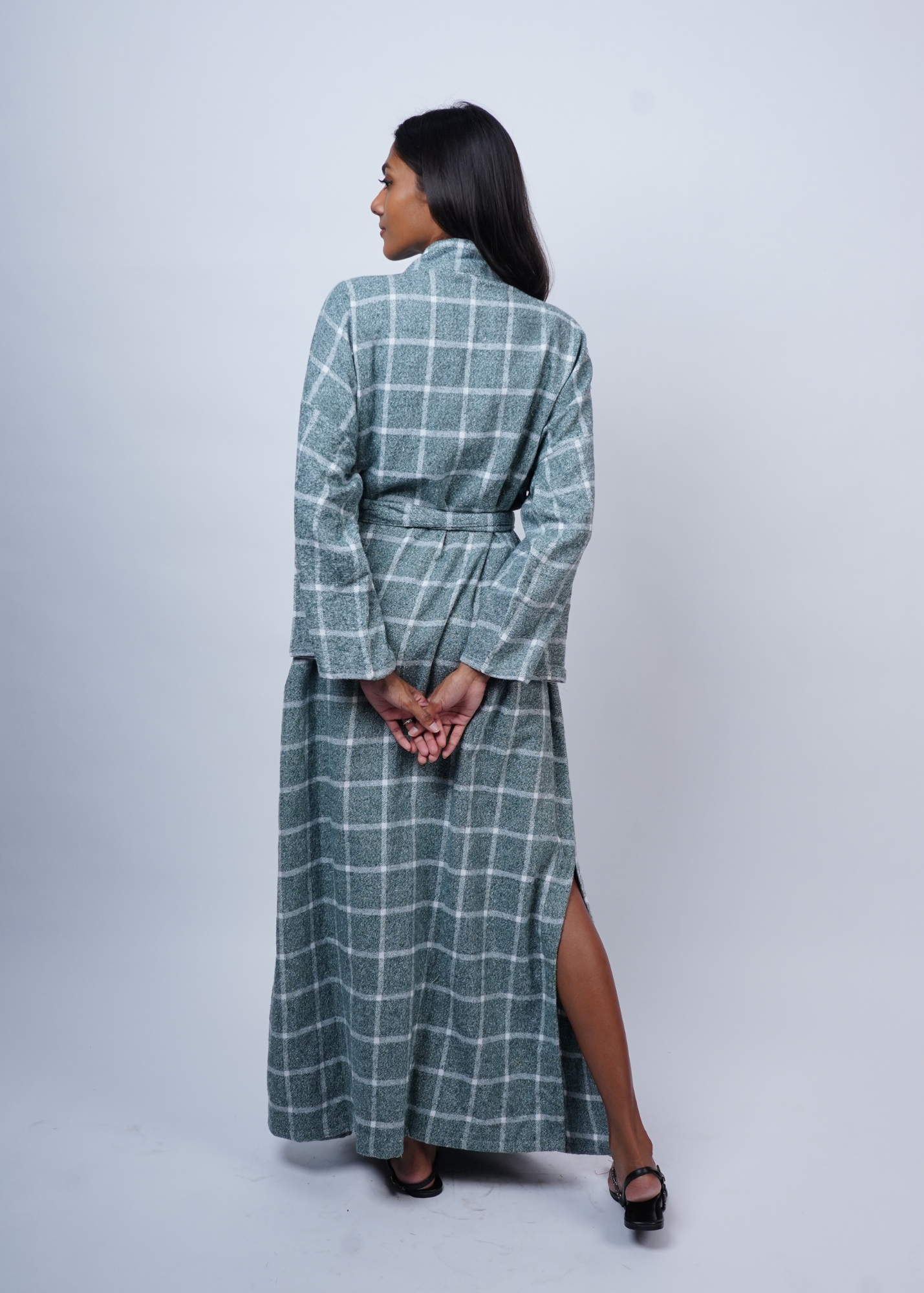 Thumbnail preview #3 for Robe - Warm Green Flannel