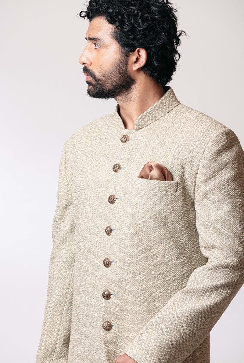 Thumbnail preview #3 for Ivory Sherwani Set