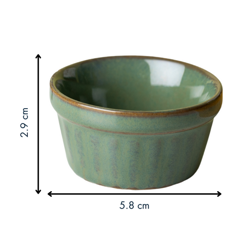 Thumbnail preview #1 for Solid Green Colors Dip Bowls with Design