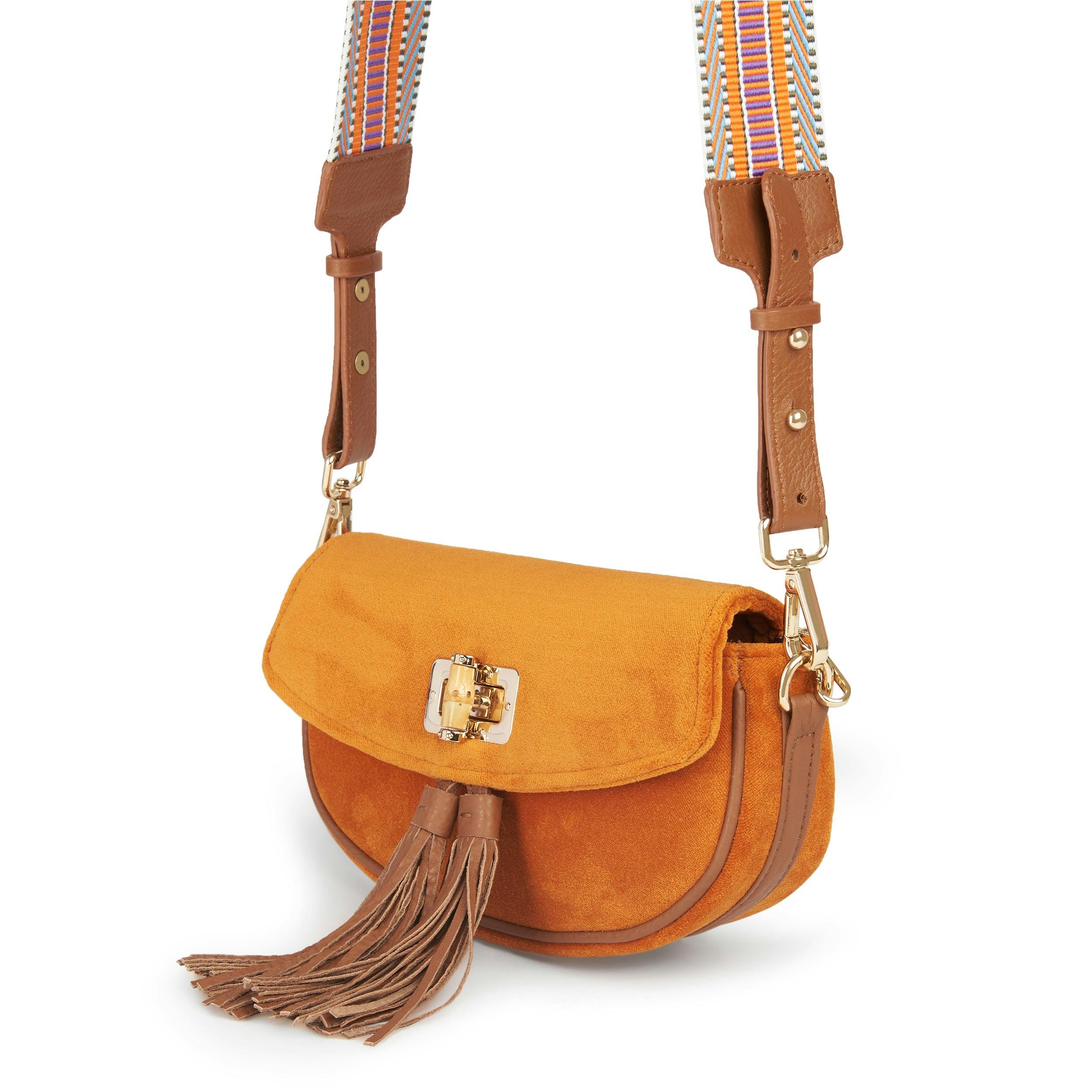 Thumbnail preview #1 for Burnt Orange Velvet Crossbody