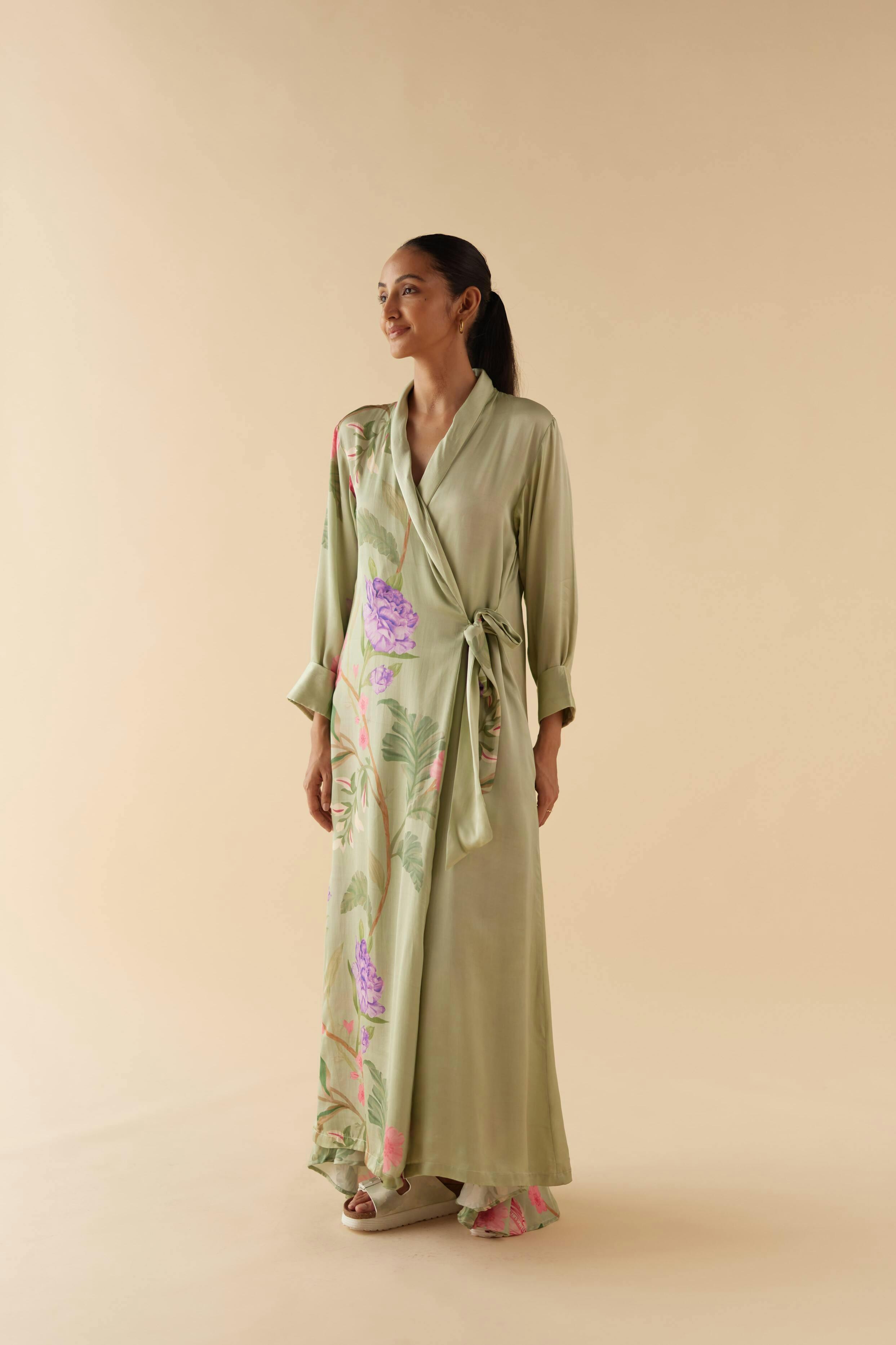 Thumbnail preview #3 for Jade Floral Dream Lounge Robe
