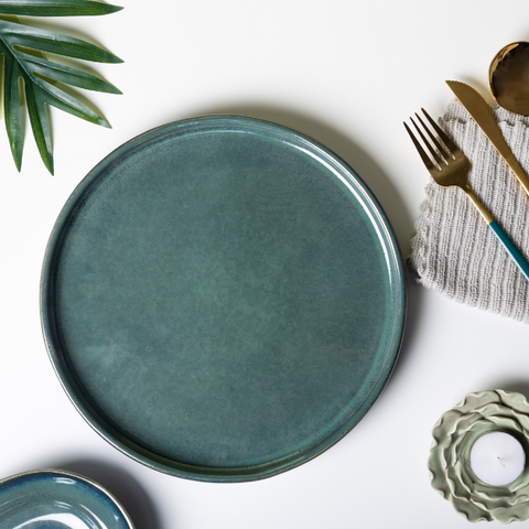 Thumbnail preview #6 for Solid Blue Color Dinner Set - Set of 4