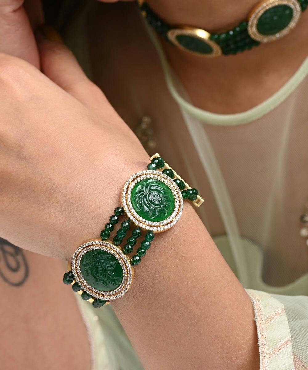 Royal Lotus Emerald Bracelet, a product by MNSH