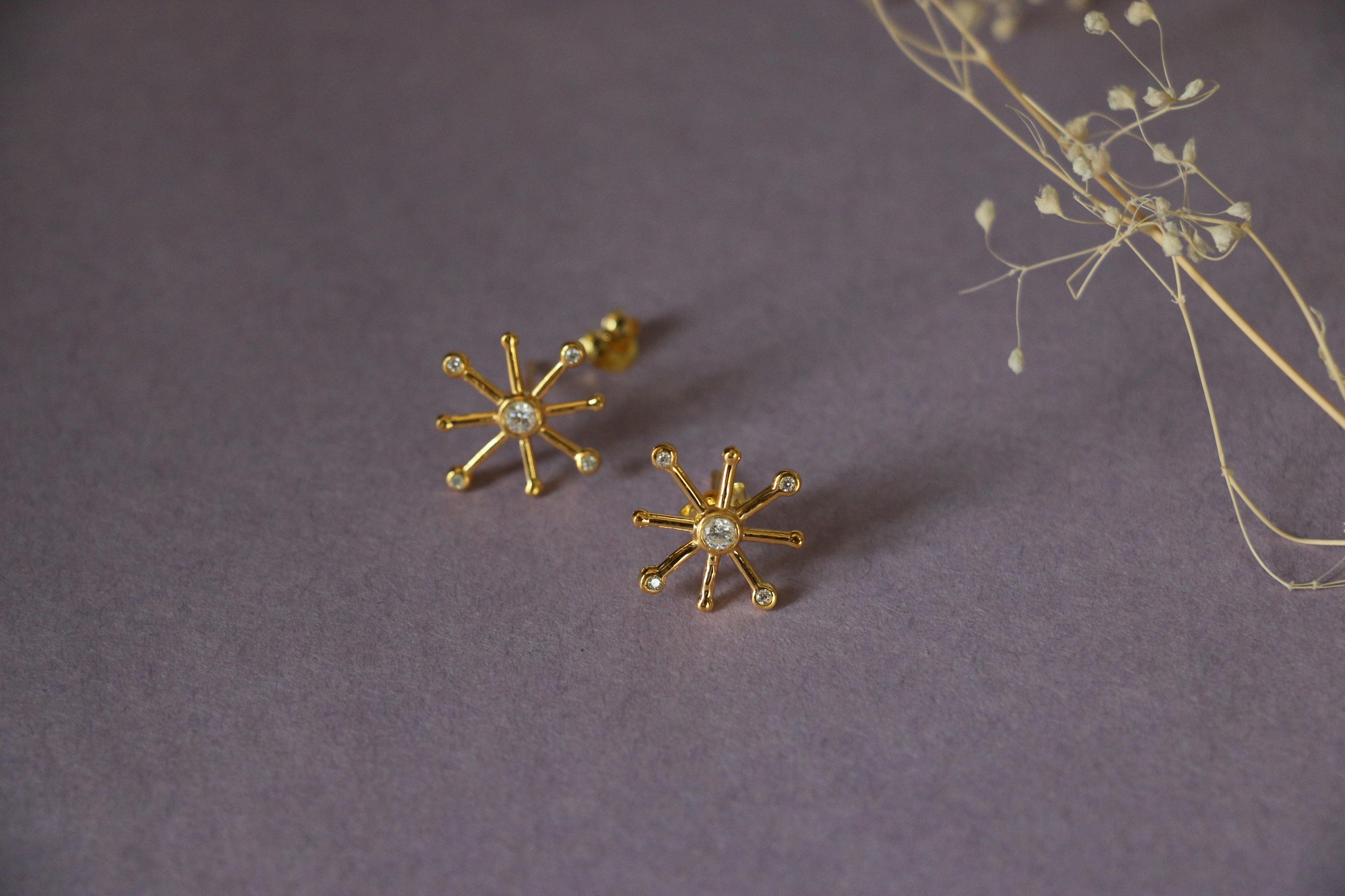 5 cz star ear studs, a product by The Jewel Closet Store