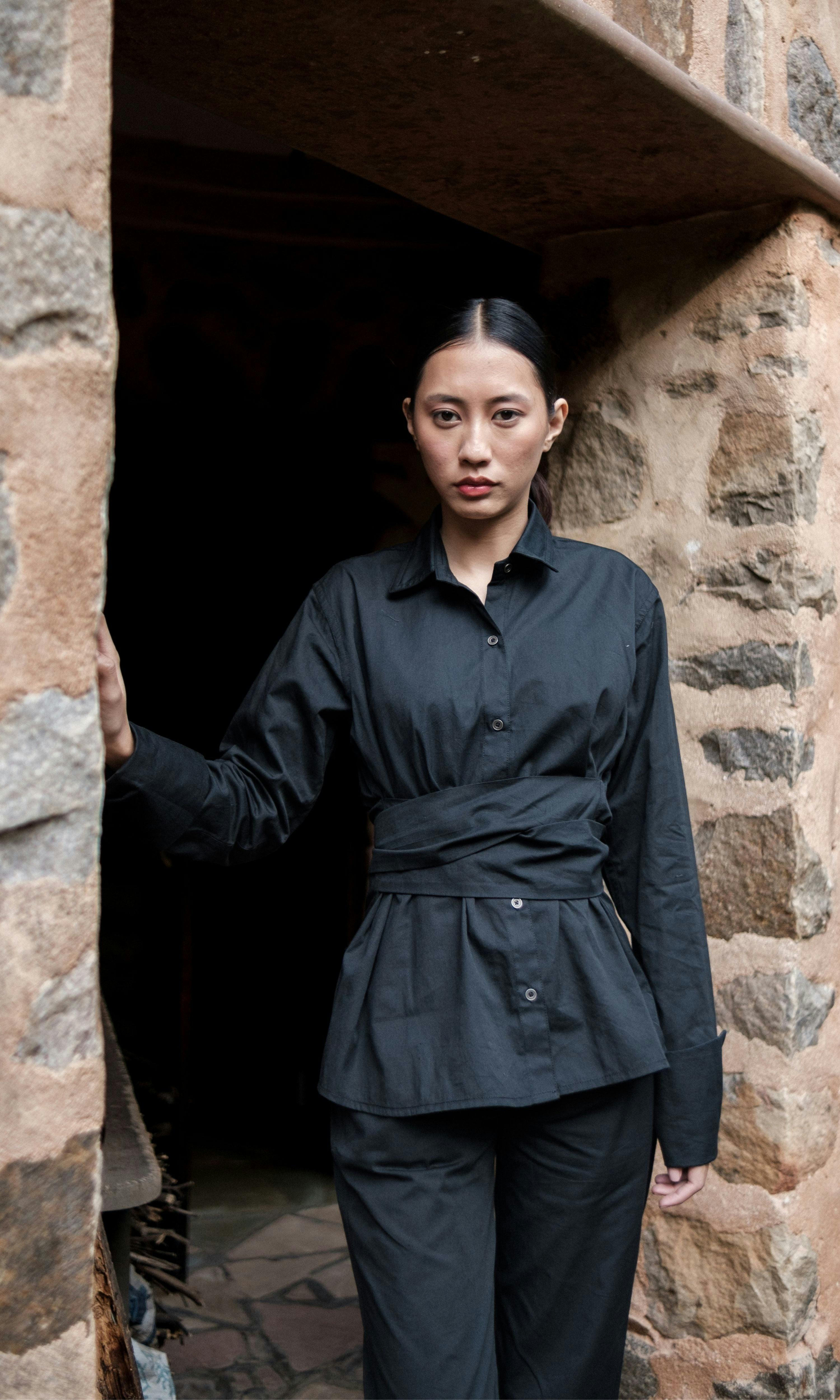 Nara Front Knot Shirt, a product by The Terra Tribe