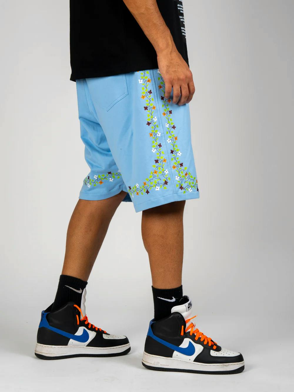 Thumbnail preview #3 for Blue Floral Shorts