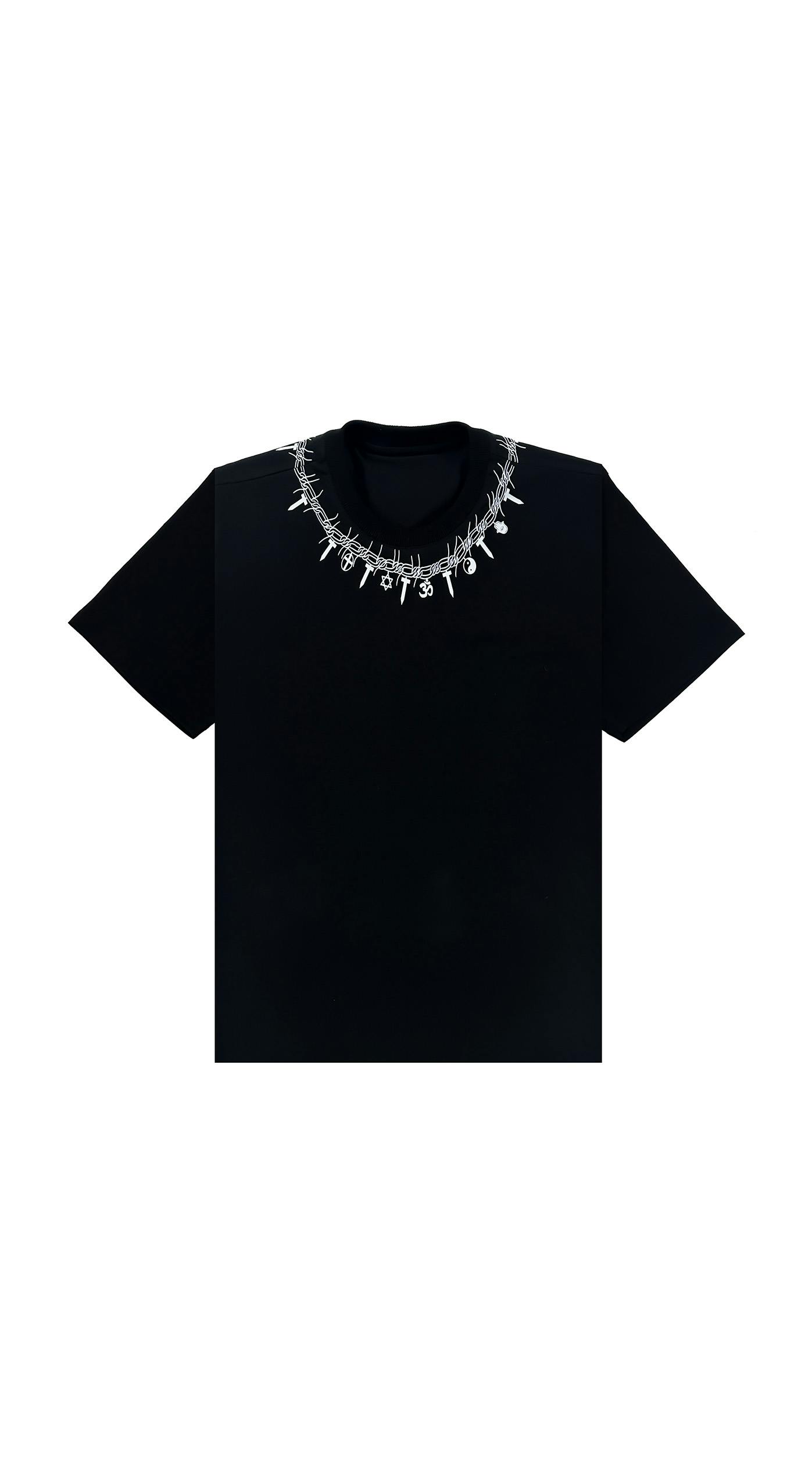 Thumbnail preview #0 for Black Religious Necklace T-shirt