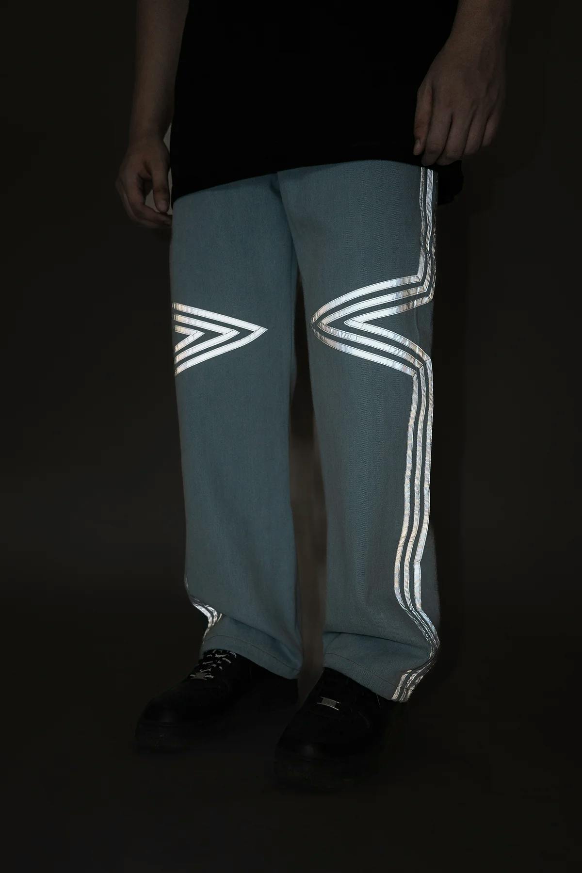 Thumbnail preview #2 for Reflective Athletic Blue Denim