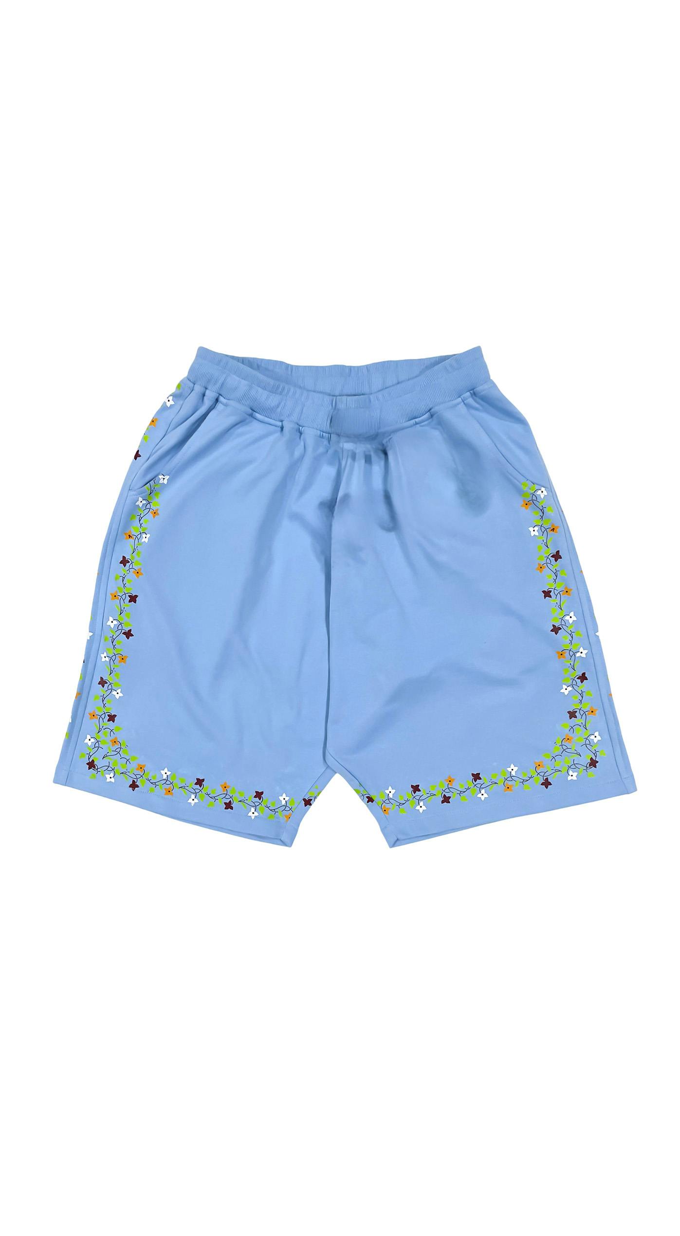 Thumbnail preview #0 for Blue Floral Shorts