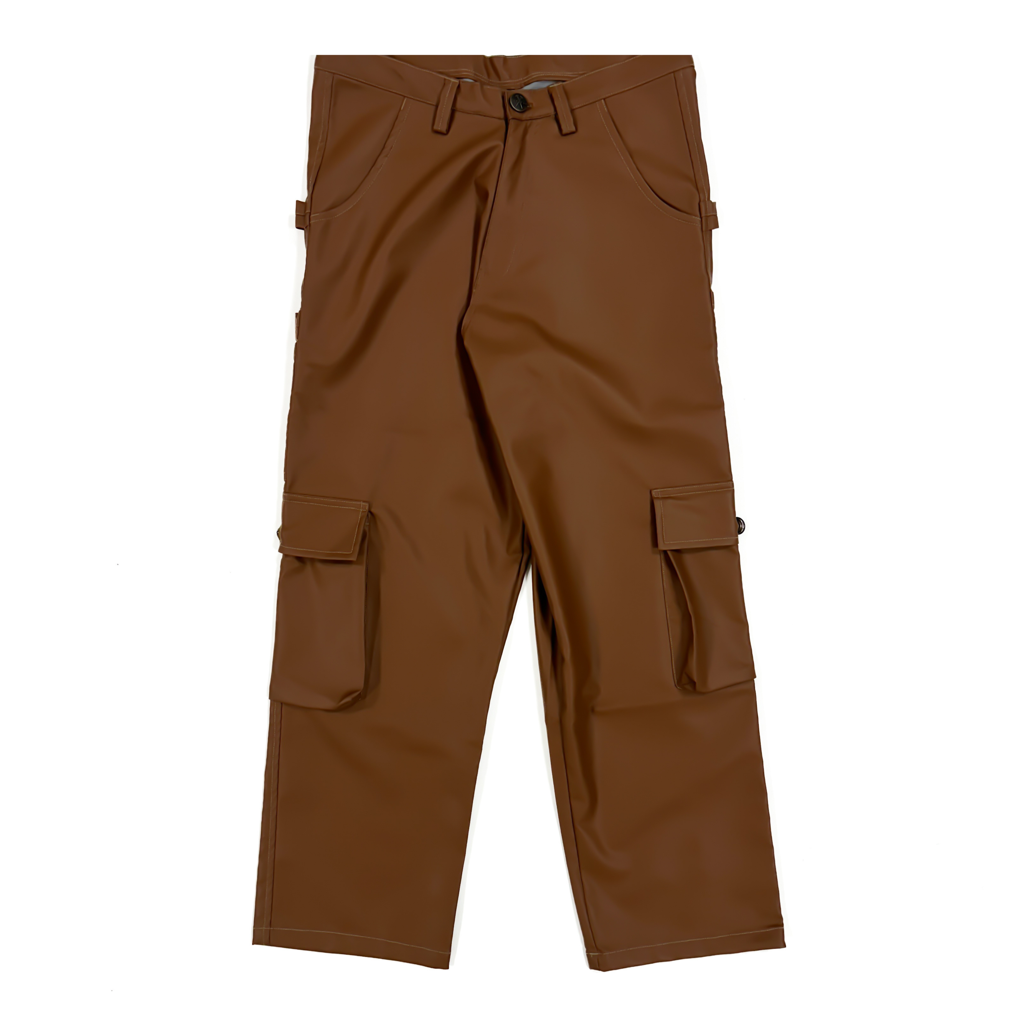 Leather Carpenter Pants - Brown, a product by TOFFLE