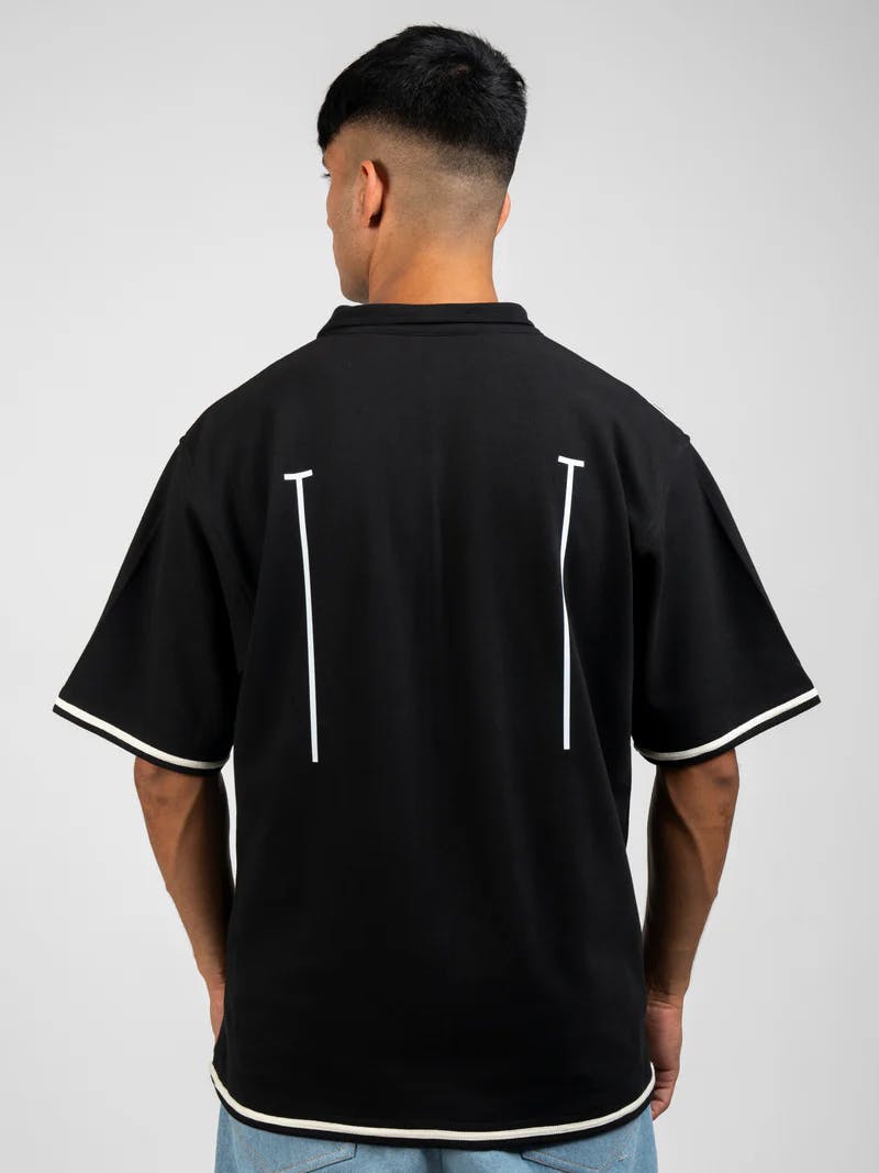 Thumbnail preview #3 for Black Polo T-shirt