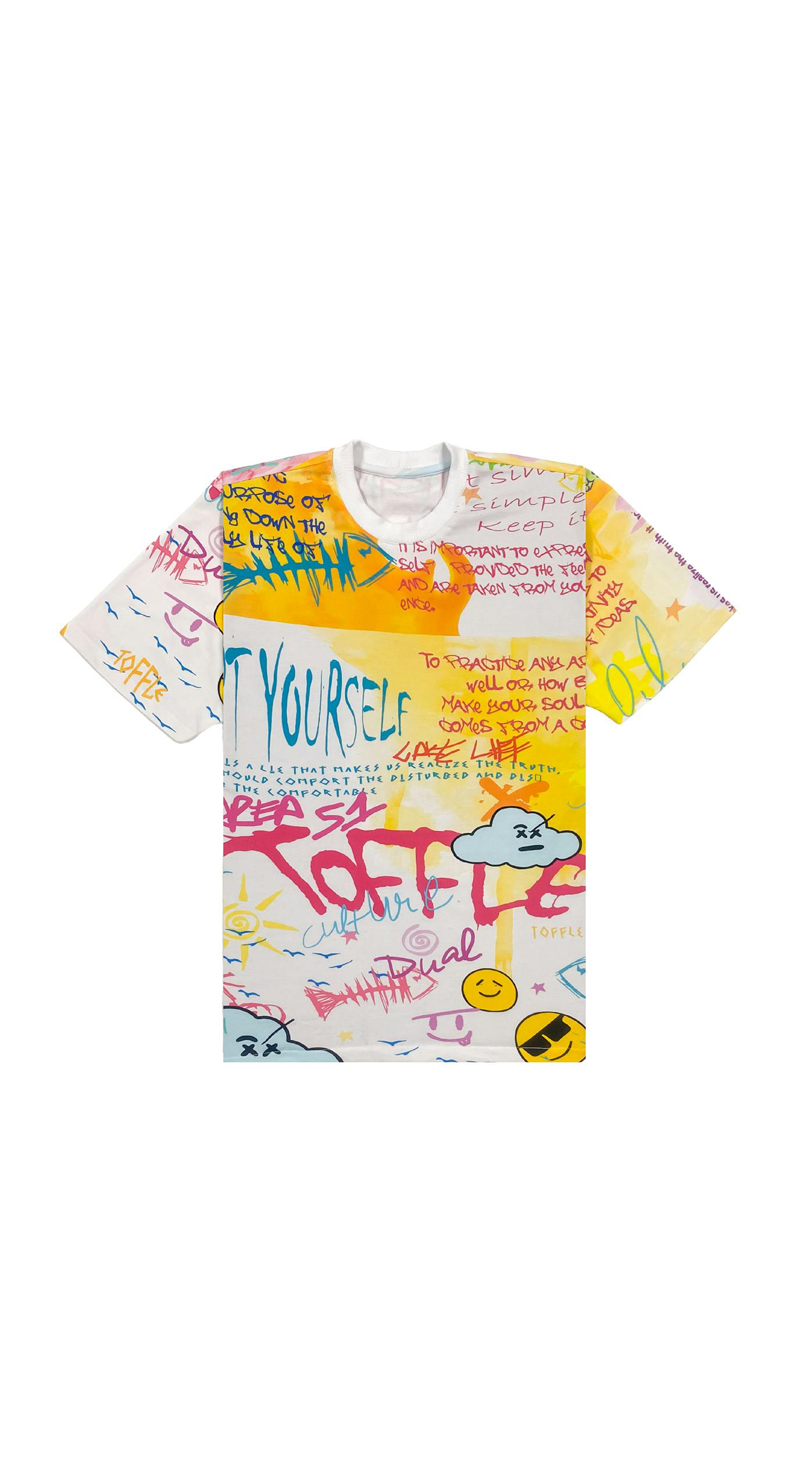 Thumbnail preview #0 for Graffiti White T-shirt