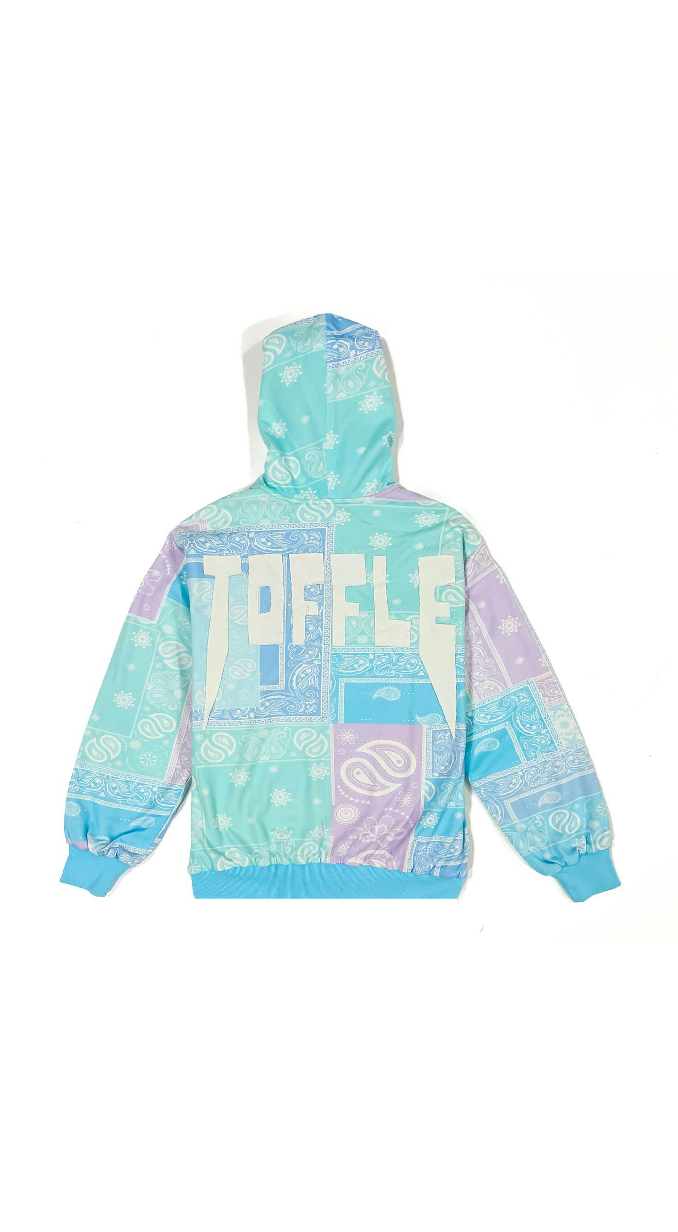 Thumbnail preview #1 for Paisley Blue Hoodie