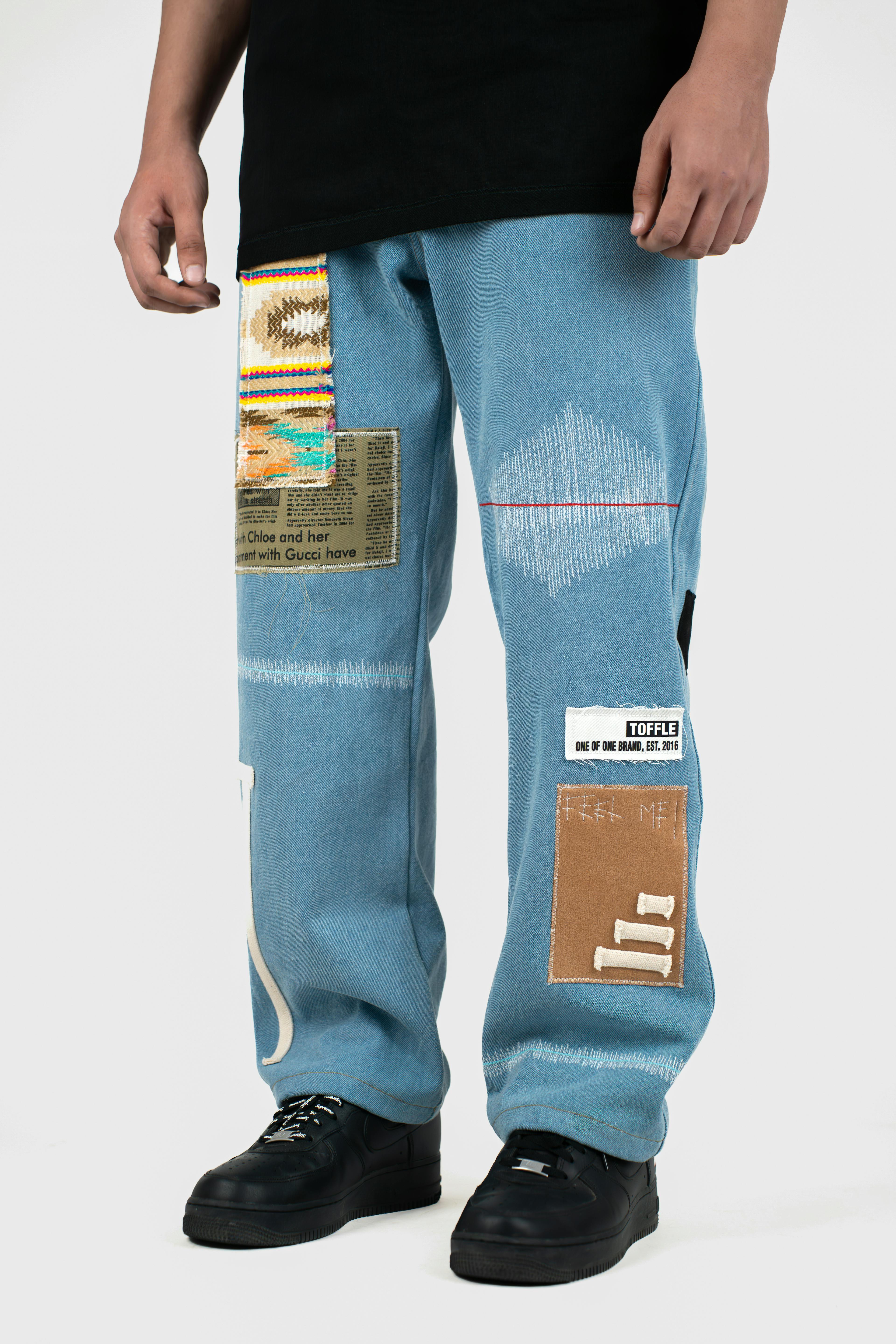Earthtone Blue Denim Jeans, a product by TOFFLE