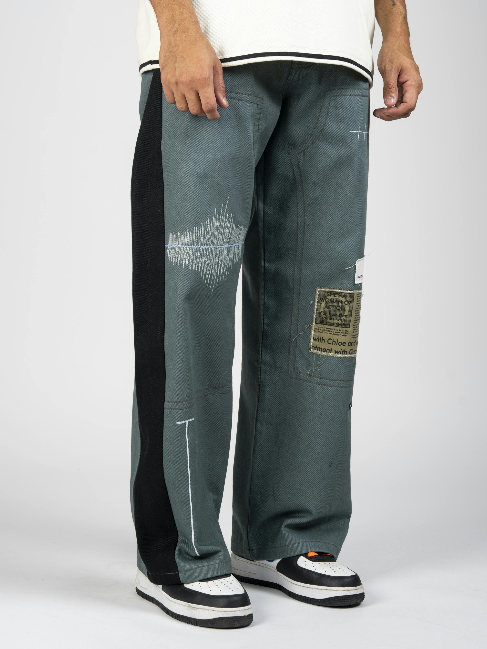 Olive Double Knee Stitch Denim, a product by TOFFLE