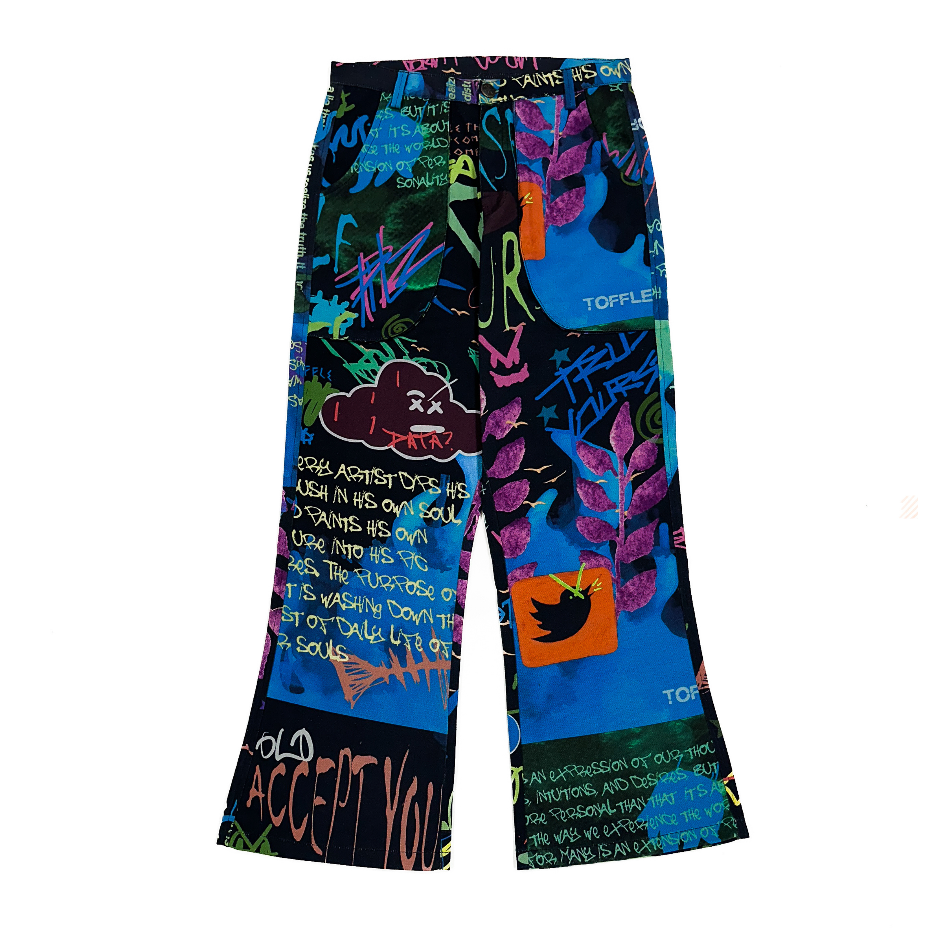 Graffiti Black Denim, a product by TOFFLE