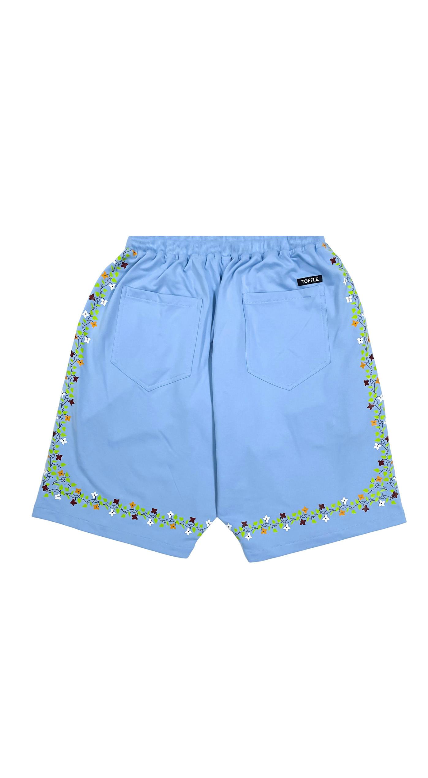 Thumbnail preview #1 for Blue Floral Shorts