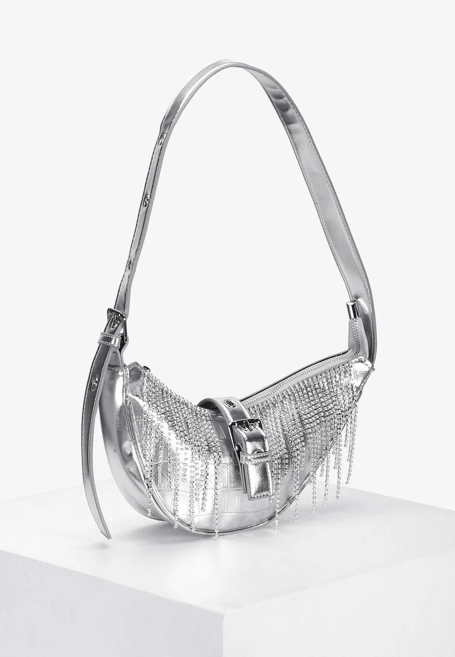 Thumbnail preview #5 for Silver Diamanté Shoulder Bag