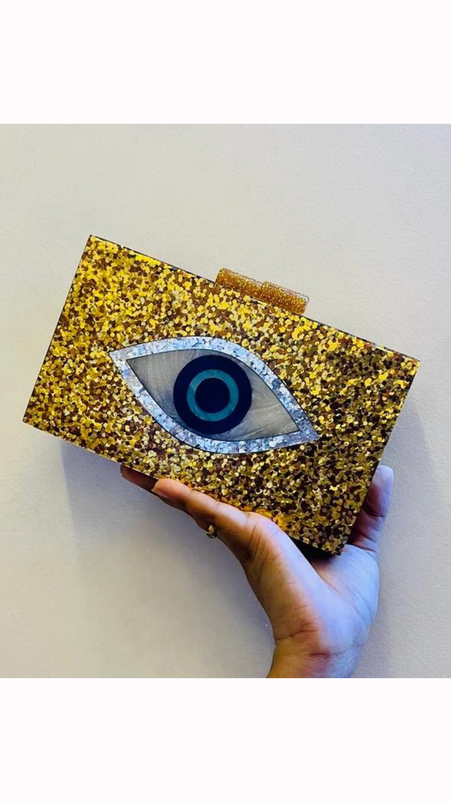 Thumbnail preview #1 for Golden Evil Eye Clutch