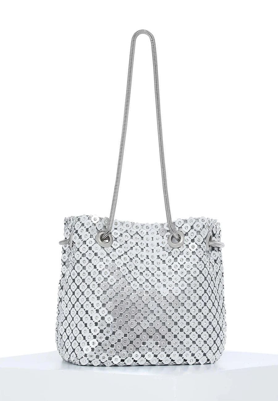 SILVER MOON Bucket Bag, a product by Clutcheeet