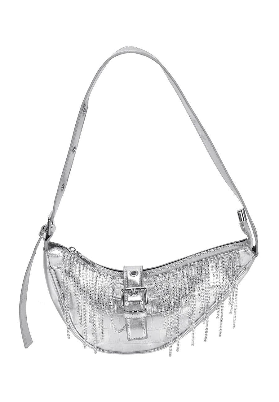 Thumbnail preview #6 for Silver Diamanté Shoulder Bag