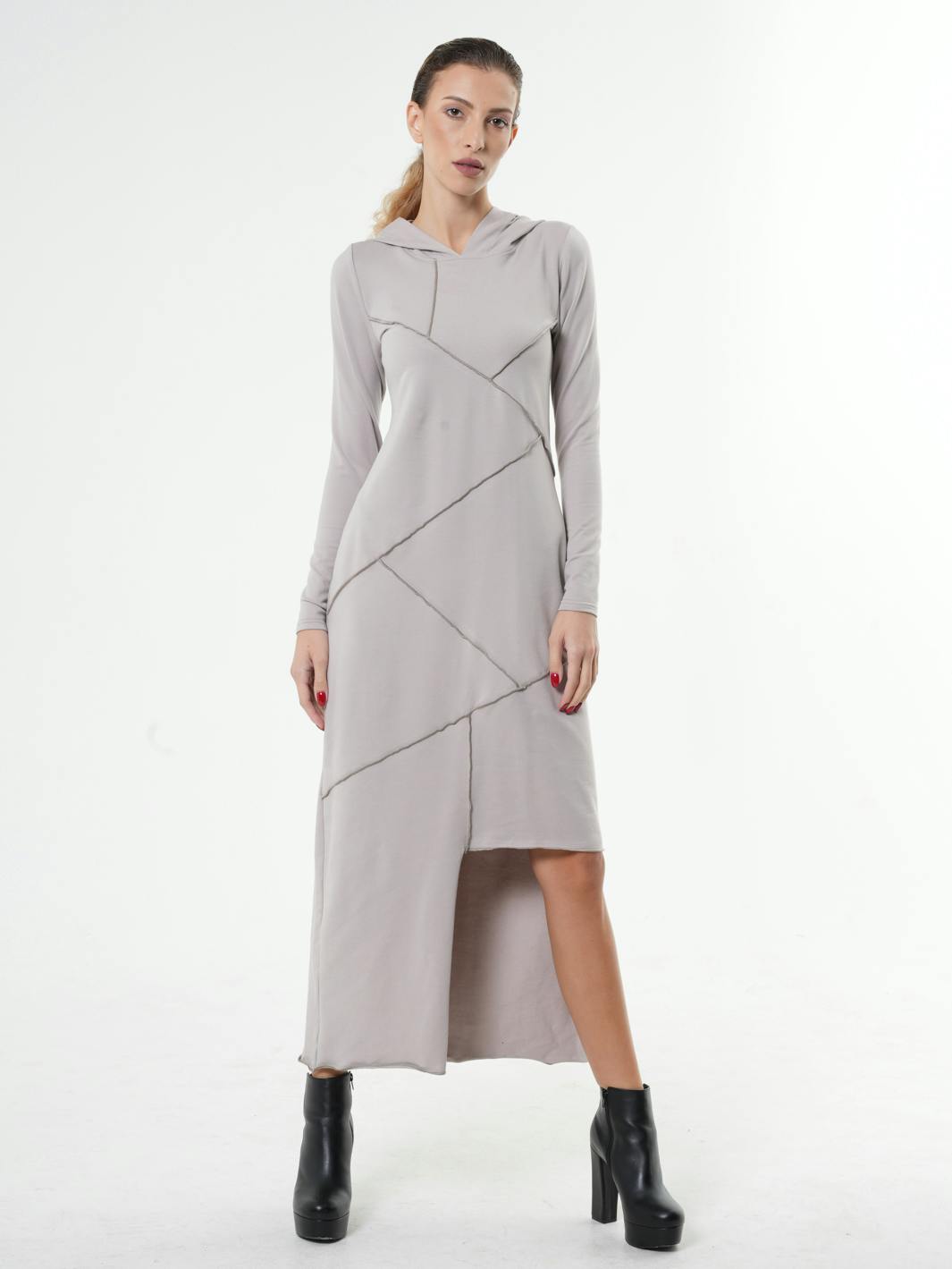 Thumbnail preview #5 for Asymmetric Hooded Dress