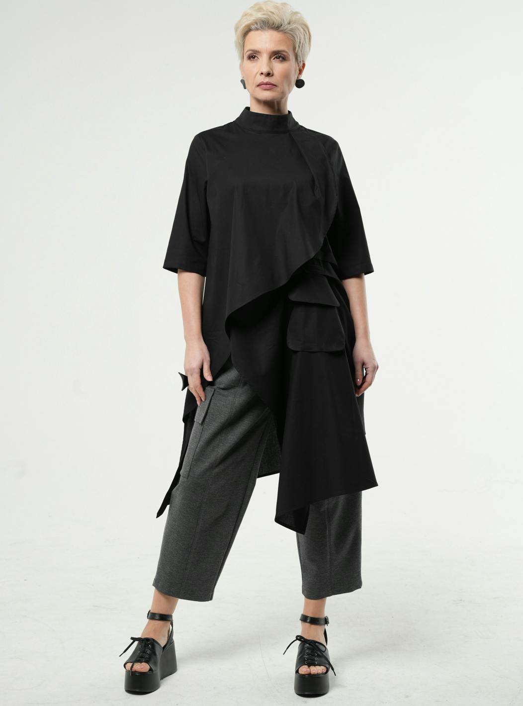 Thumbnail preview #1 for Avant Garde Asymmetric Tunic Shirt