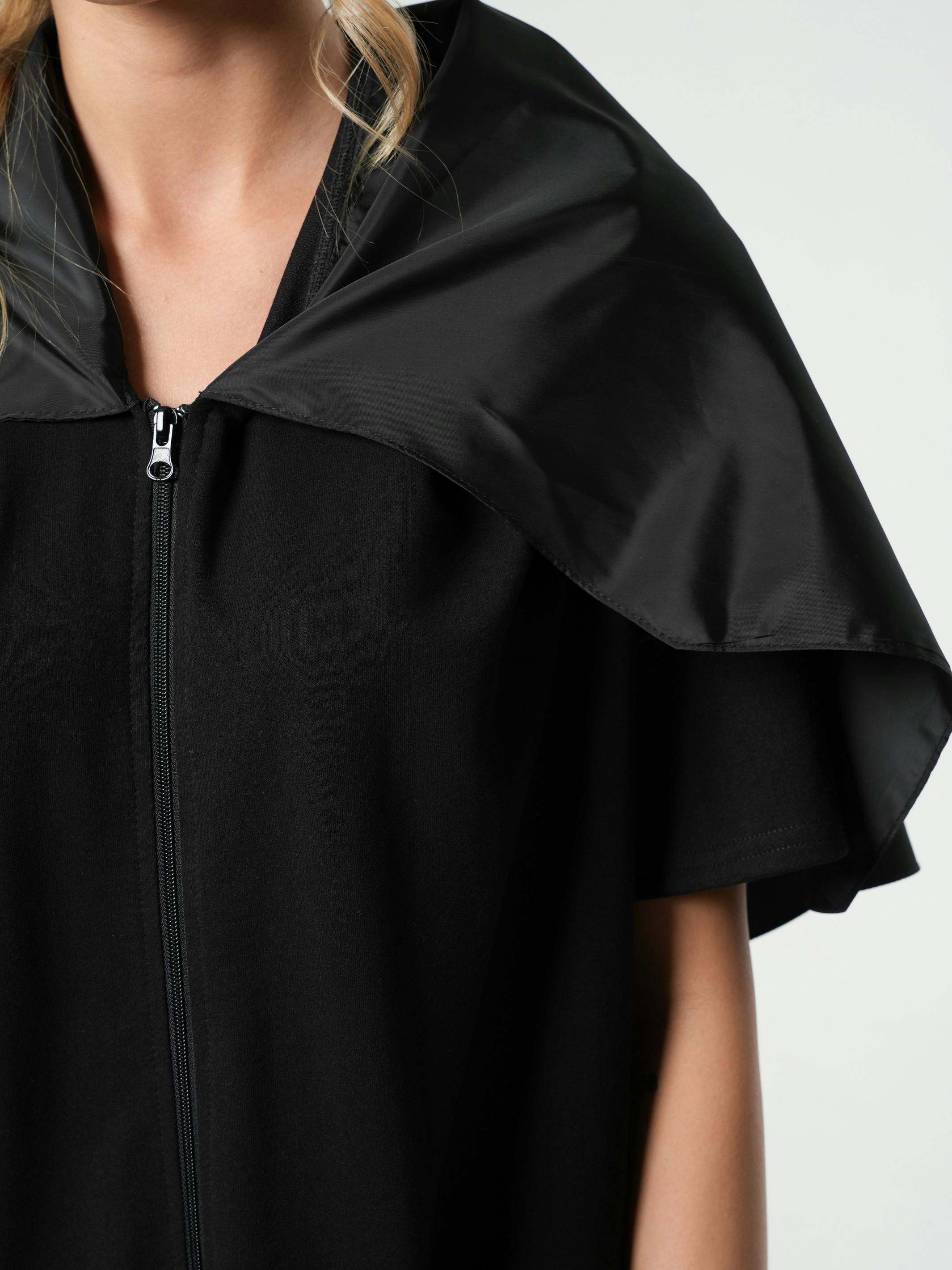 Thumbnail preview #8 for Extravagant Zipper Tunic With Shoulder Cape