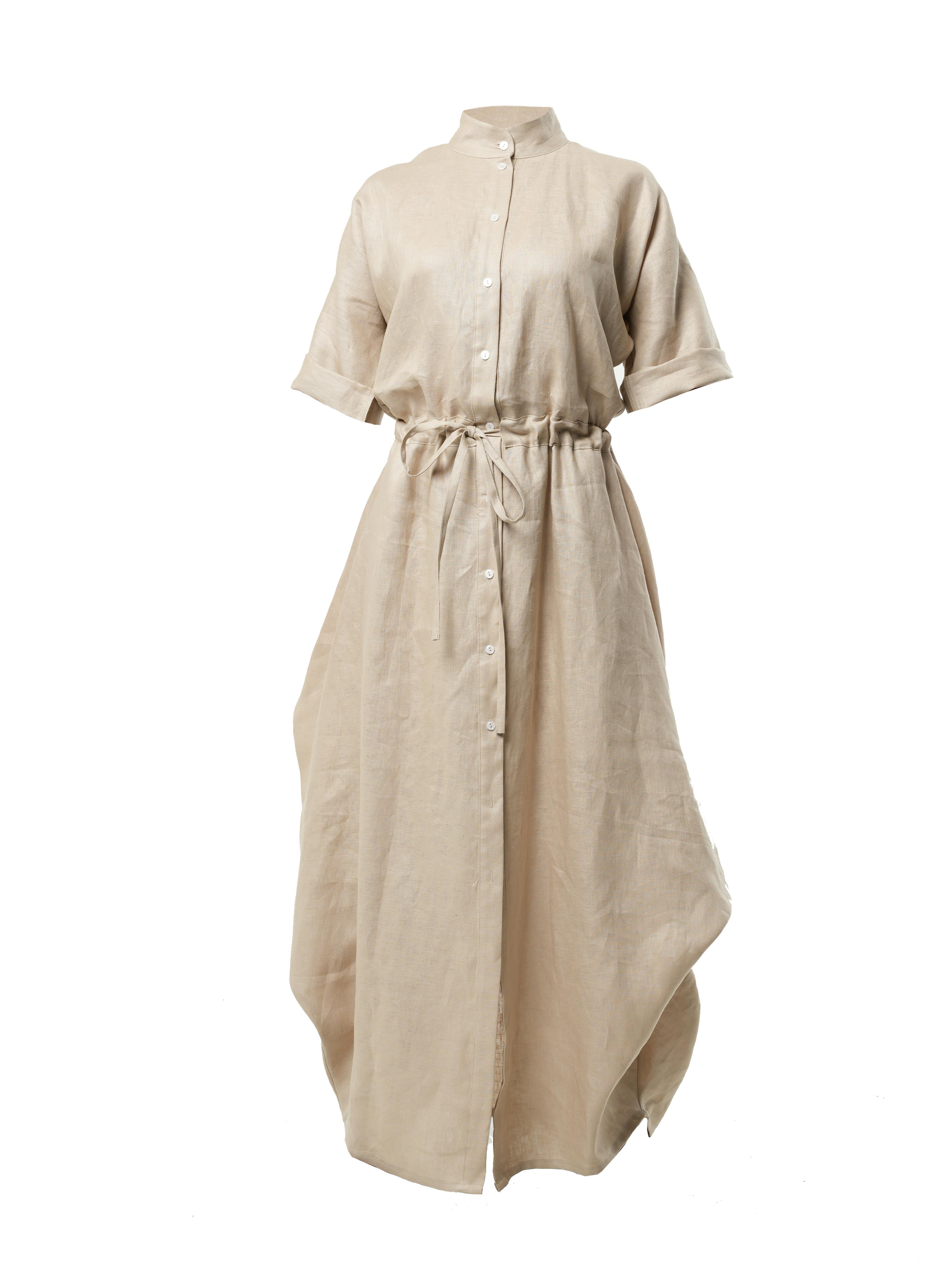 Thumbnail preview #16 for Maxi Linen Shirt Dress