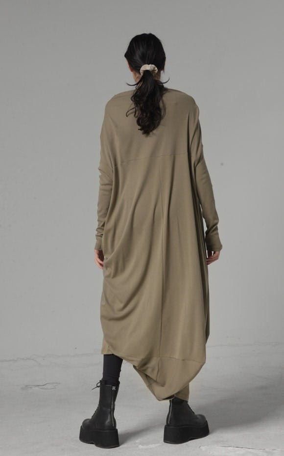 Thumbnail preview #3 for Long Sleeve Maxi Dress With Avant Garde Accent