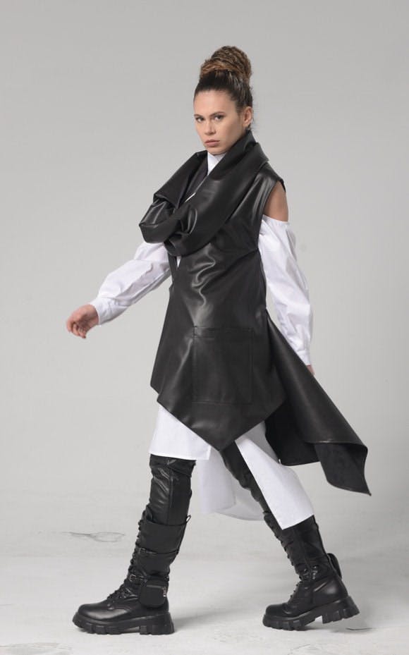 Thumbnail preview #7 for Avant Garde Eco-Leather Vest 