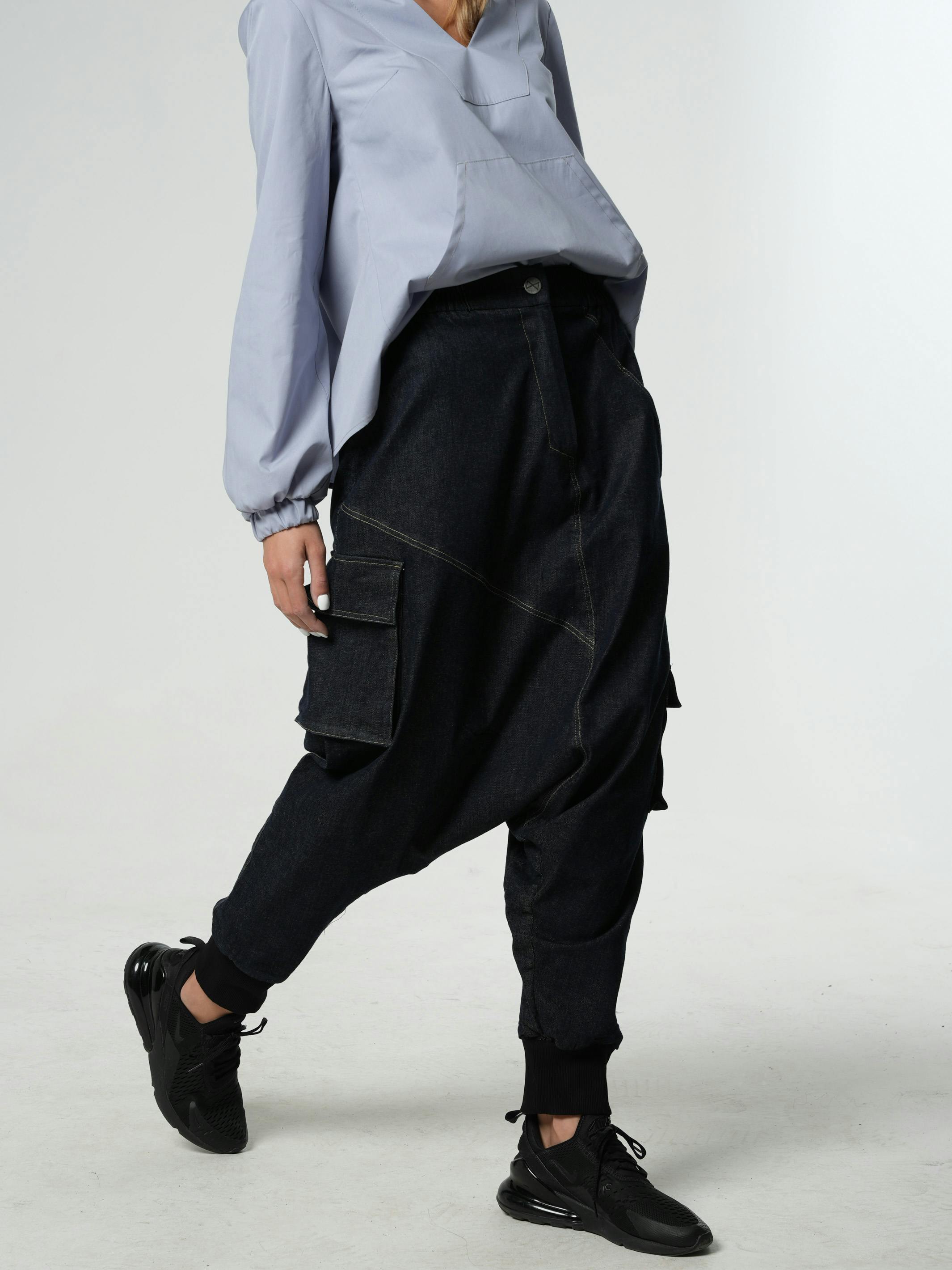 Thumbnail preview #1 for Denim Harem Pants