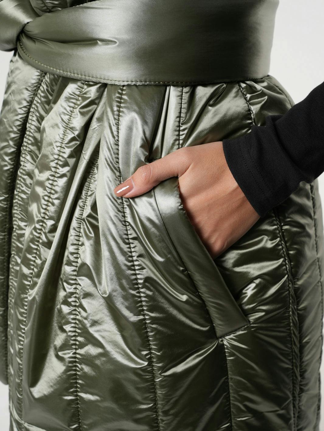 Thumbnail preview #8 for Shiny Long Puffer Vest