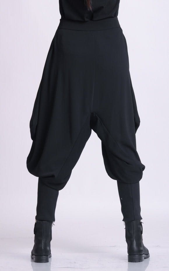 Thumbnail preview #3 for Black Drop Crotch Pants