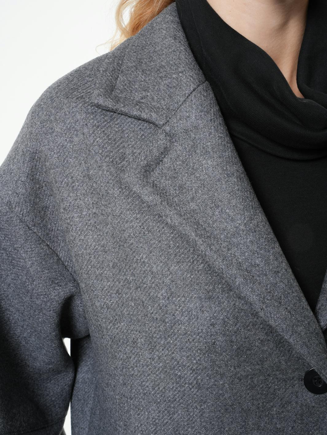 Thumbnail preview #7 for Long Gray Wool Coat 