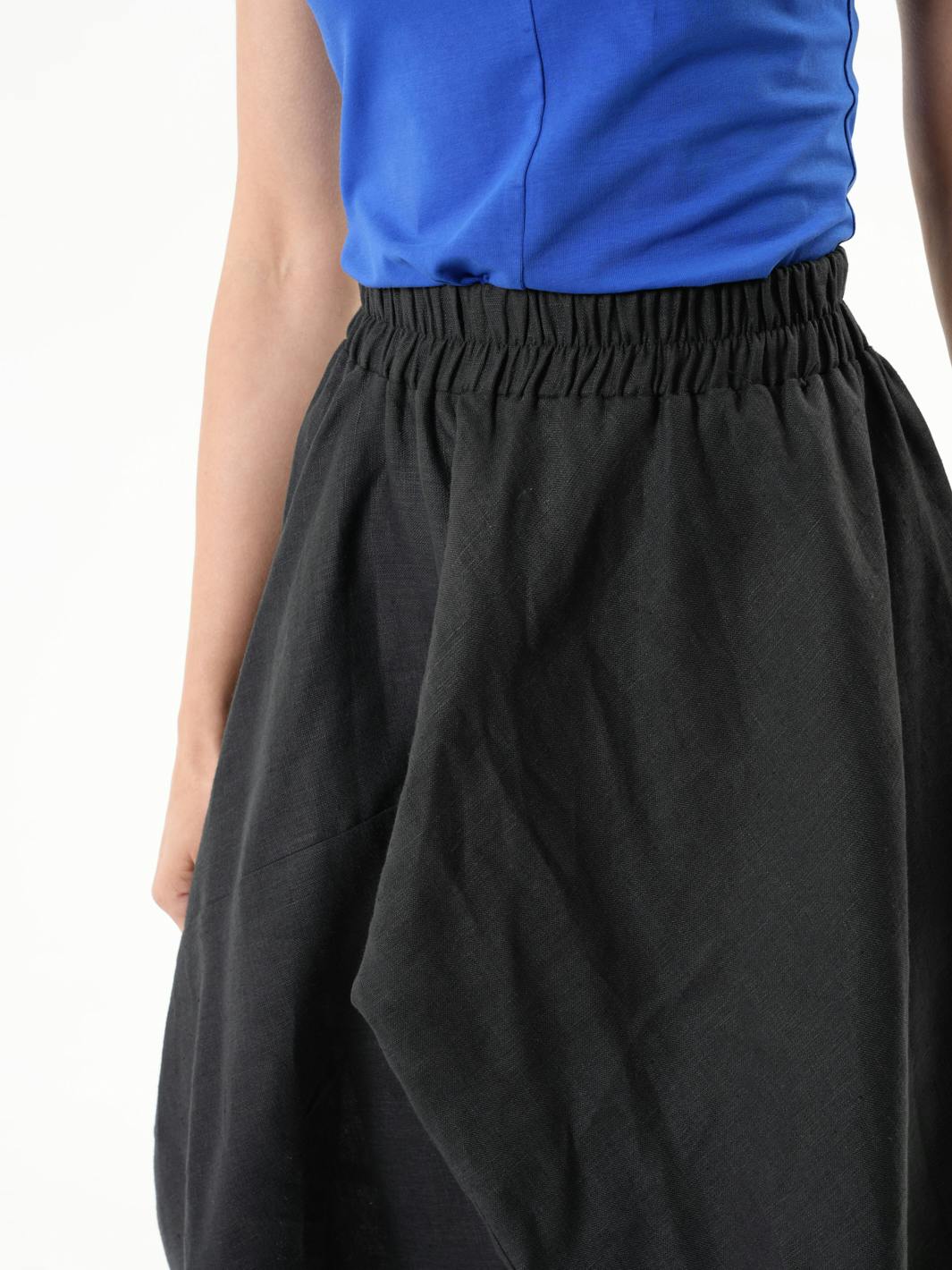 Thumbnail preview #3 for Elastic Waist Linen Skirt 