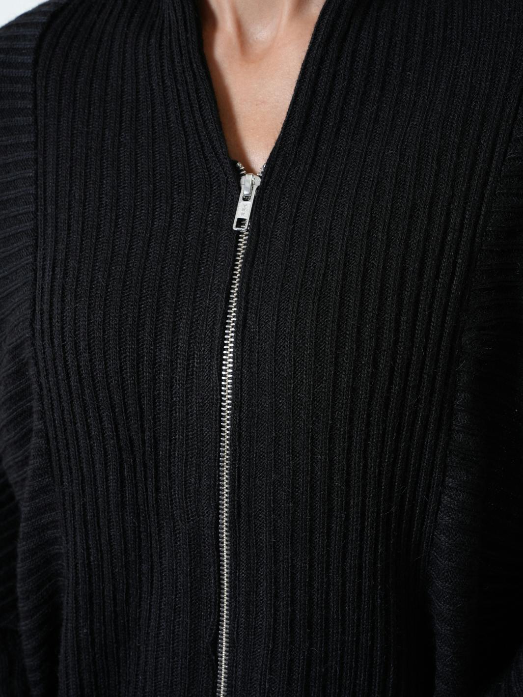 Thumbnail preview #12 for Extravagant Cardigan With Front Zipper In Black