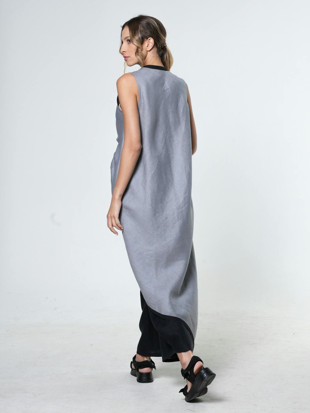 Thumbnail preview #3 for Long Linen Tunic Top
