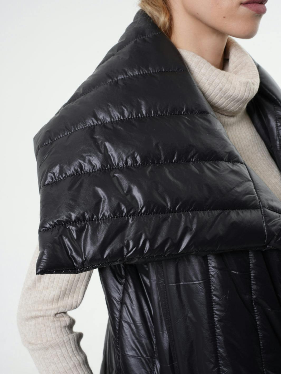 Thumbnail preview #9 for Shiny Long Puffer Vest