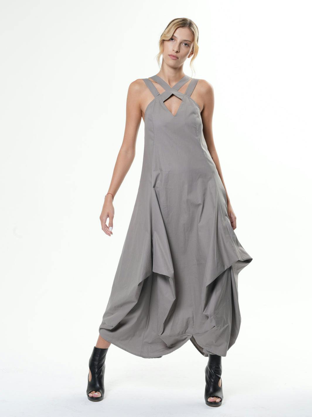 Thumbnail preview #1 for Asymmetric Long Cotton Dress