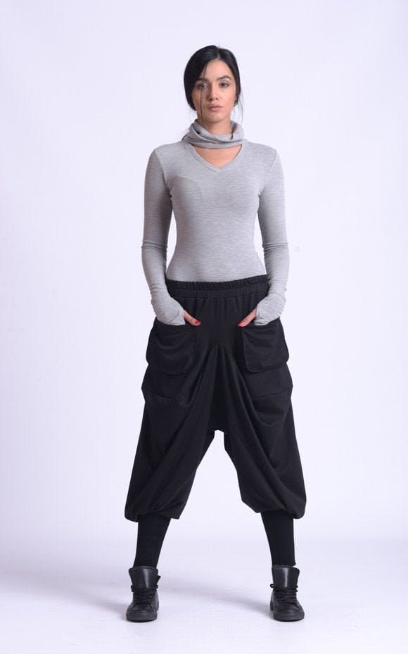 Thumbnail preview #7 for Drop Crotch Pants With Front Pockets