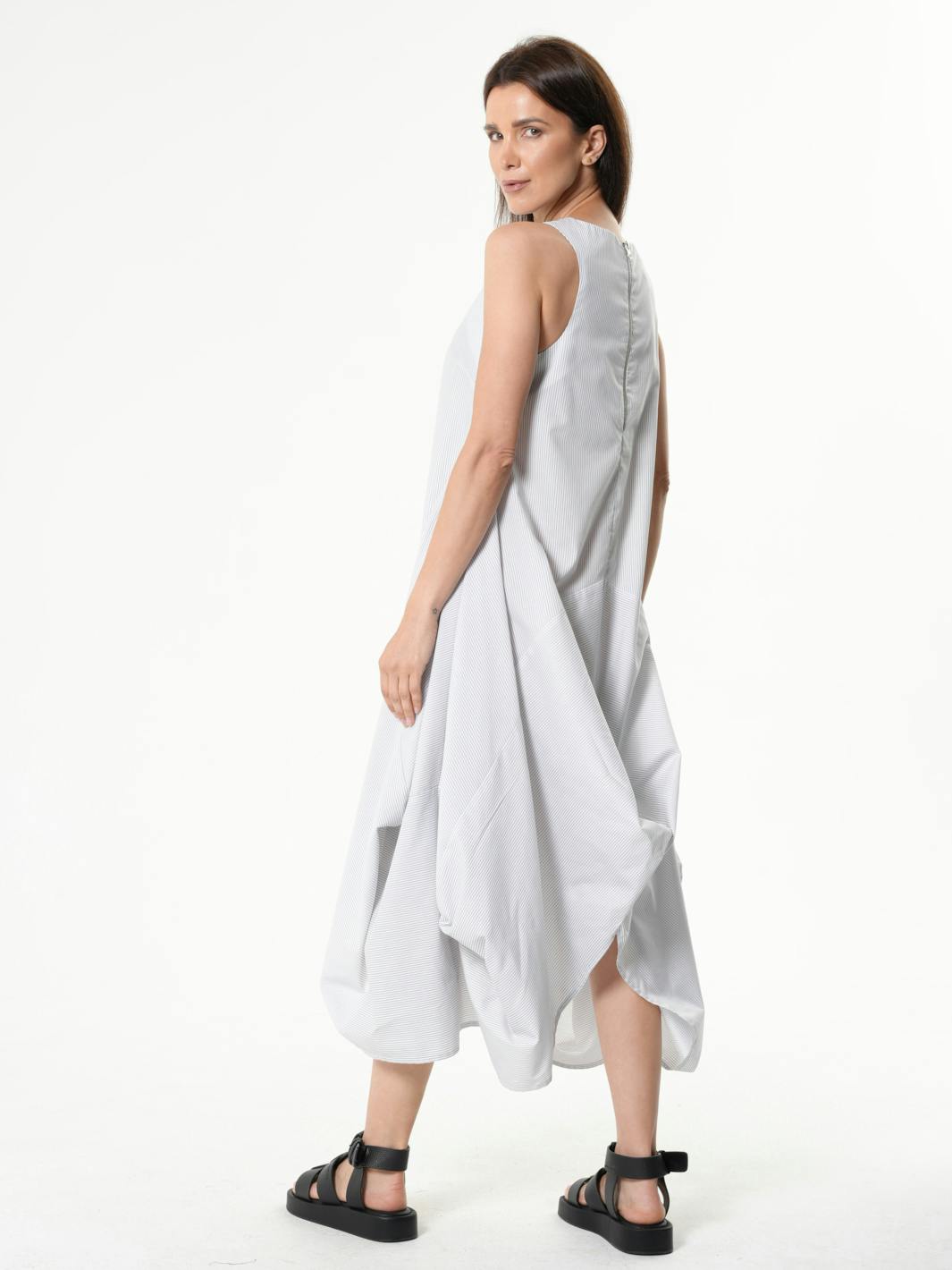 Thumbnail preview #7 for Draped Asymmetric Sleeveless Dress 