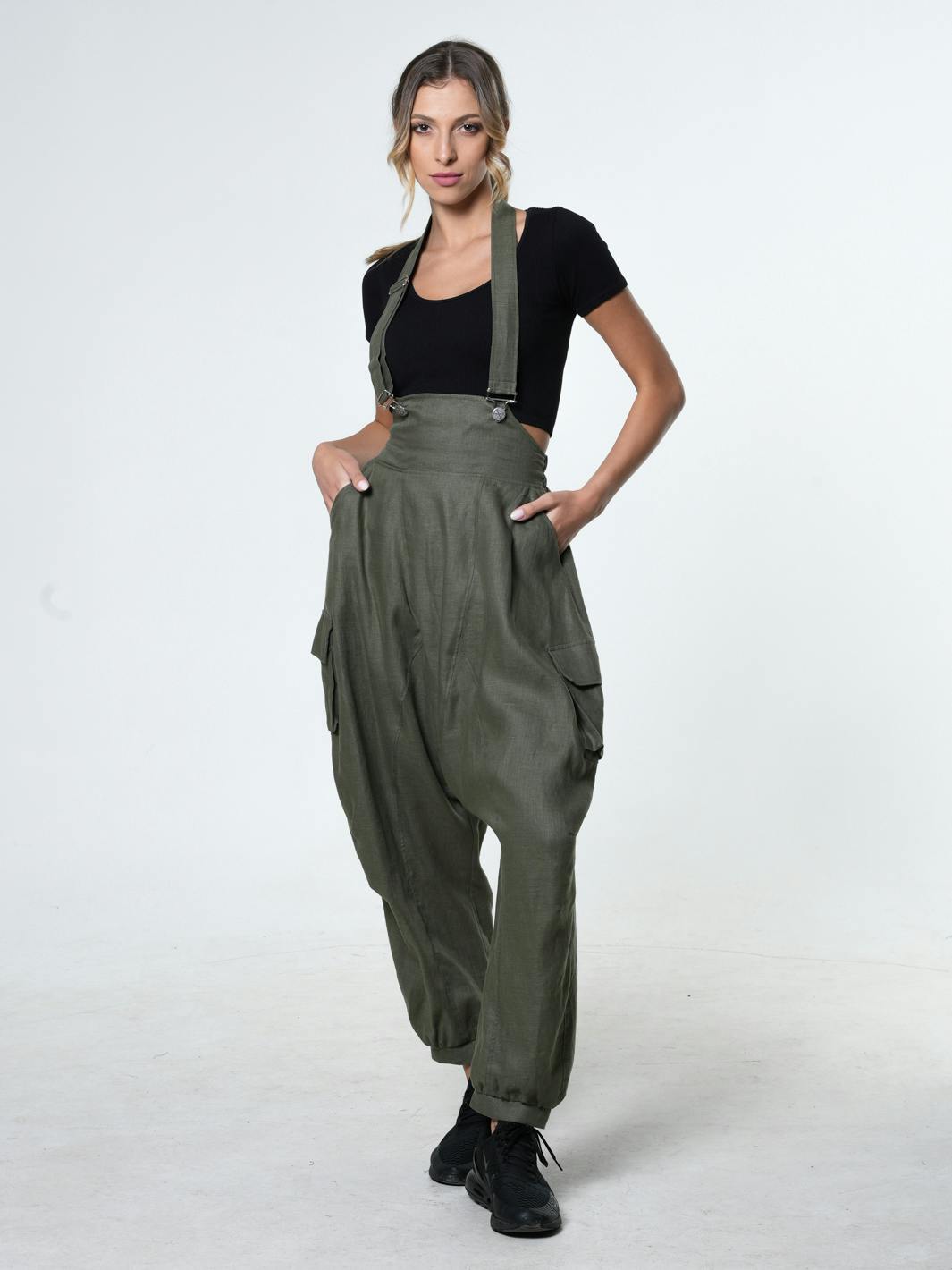 Thumbnail preview #4 for Oversize Linen Jumpsuit 