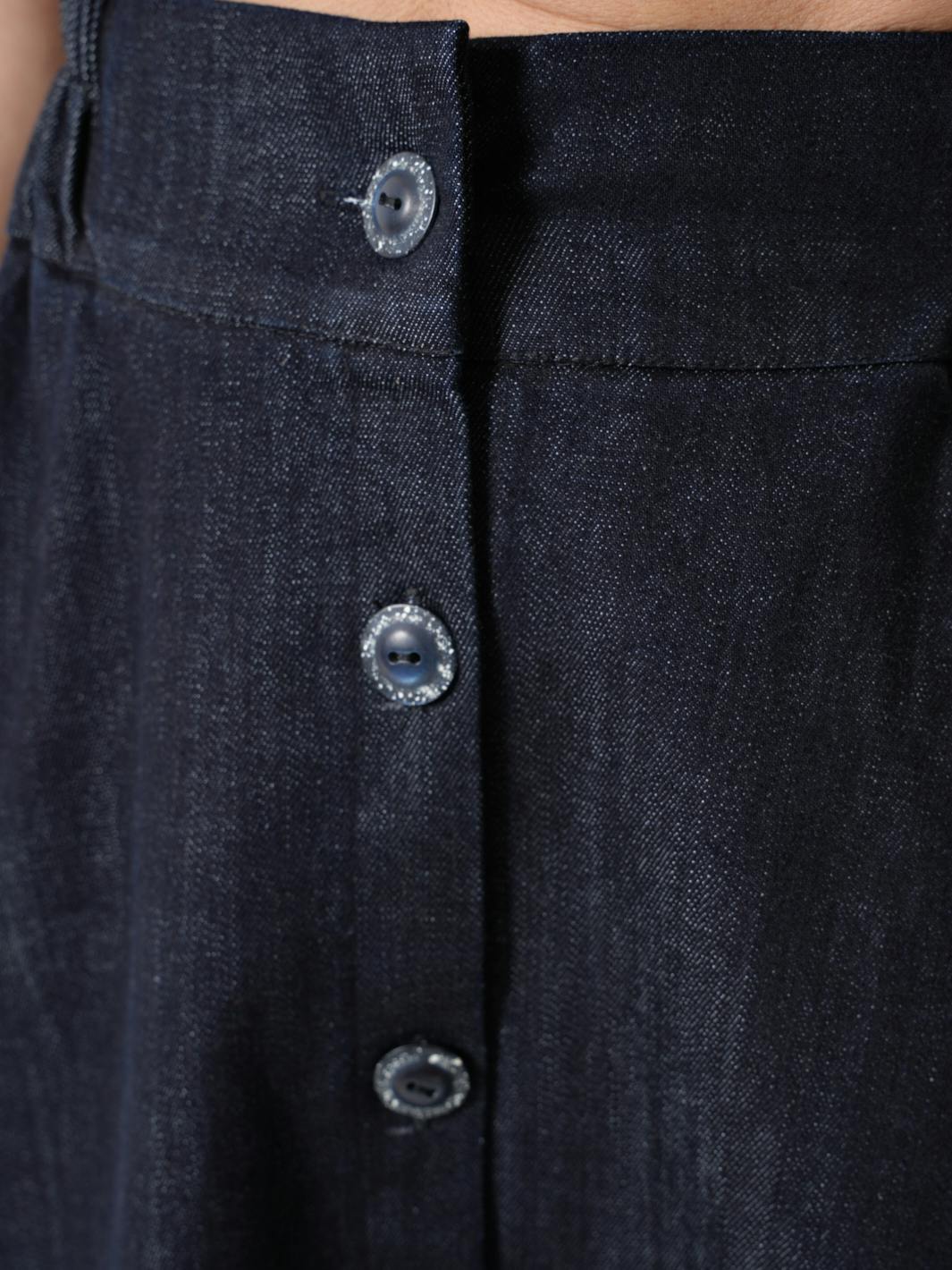 Thumbnail preview #7 for Dark Denim Skirt With Linen 