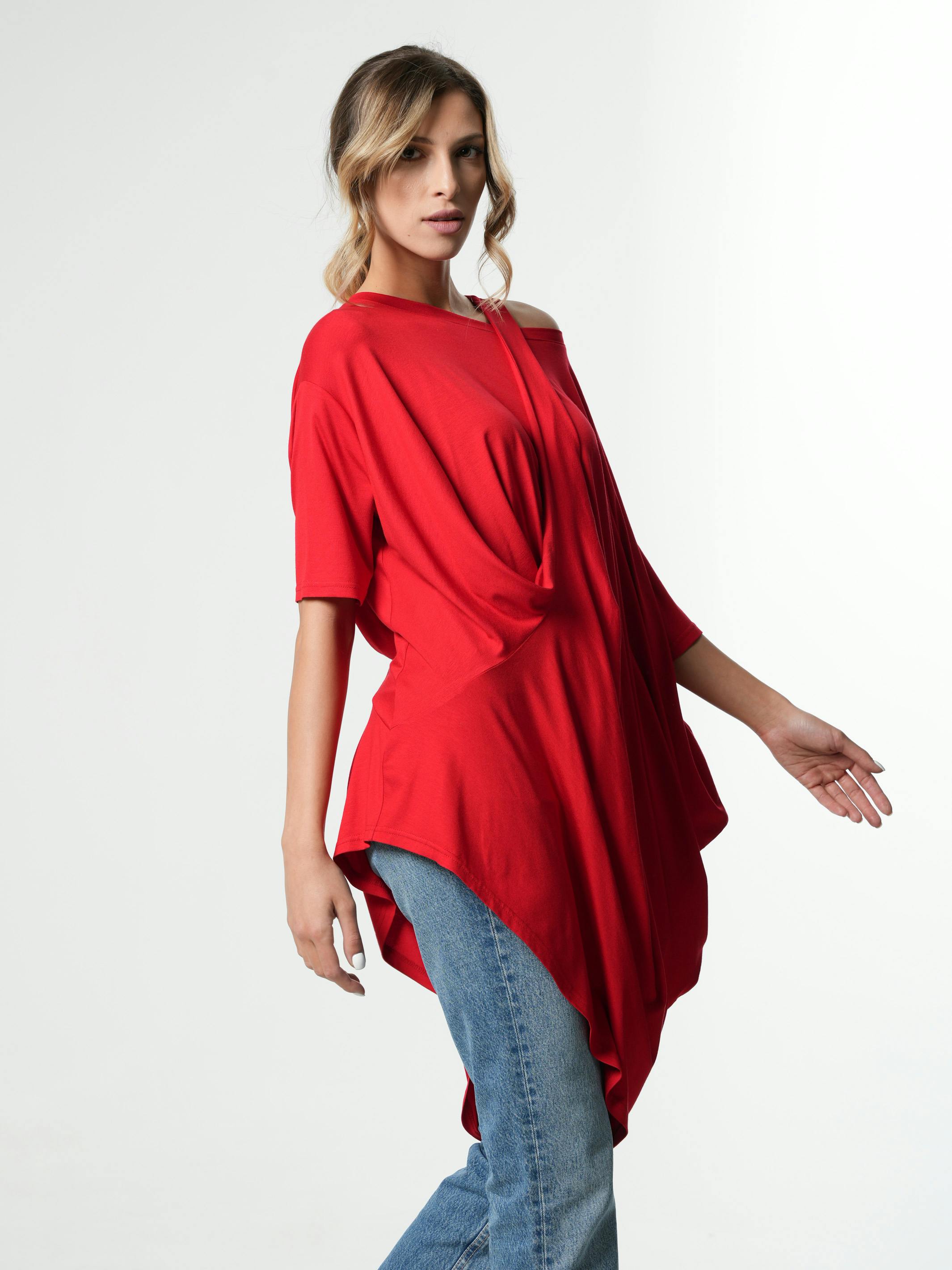Thumbnail preview #8 for Asymmetric Oversized Tunic 